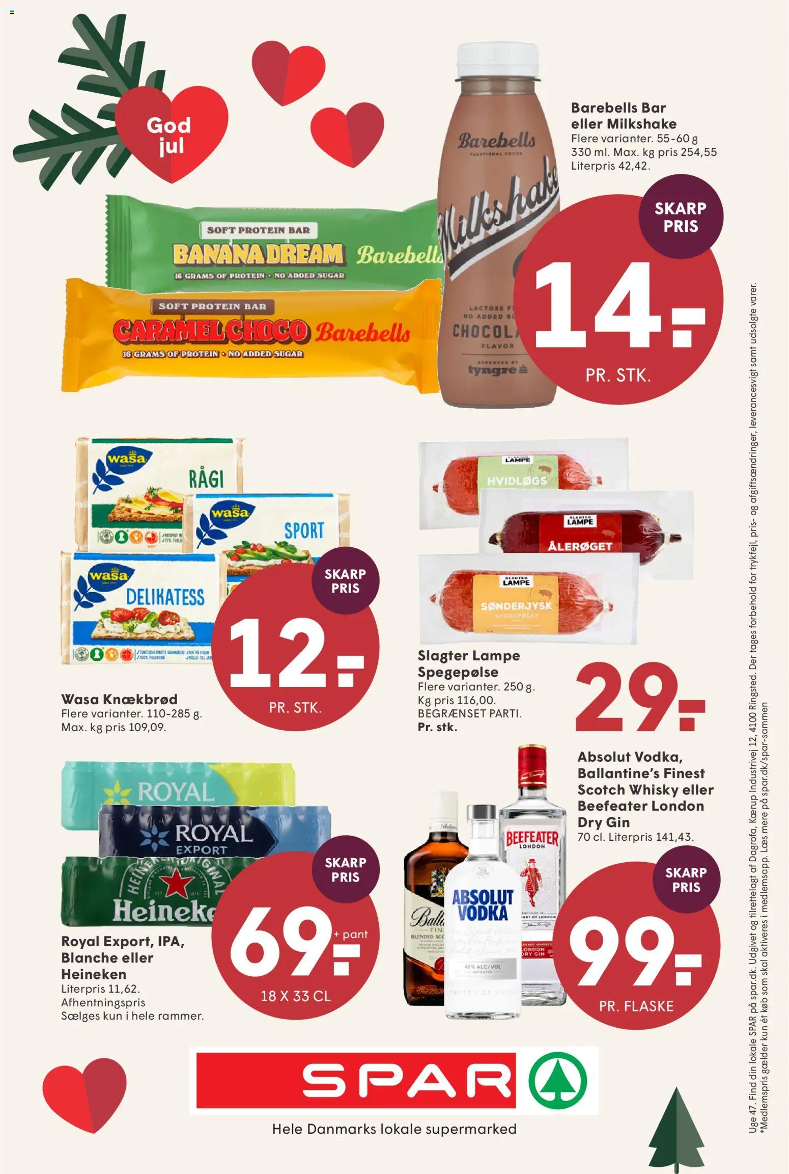 Spar tilbudsavis – gyldig fra 14.11.2025 | Side: 21 | Produkter: Milkshake, Spegepølse, Lampe, Knækbrød