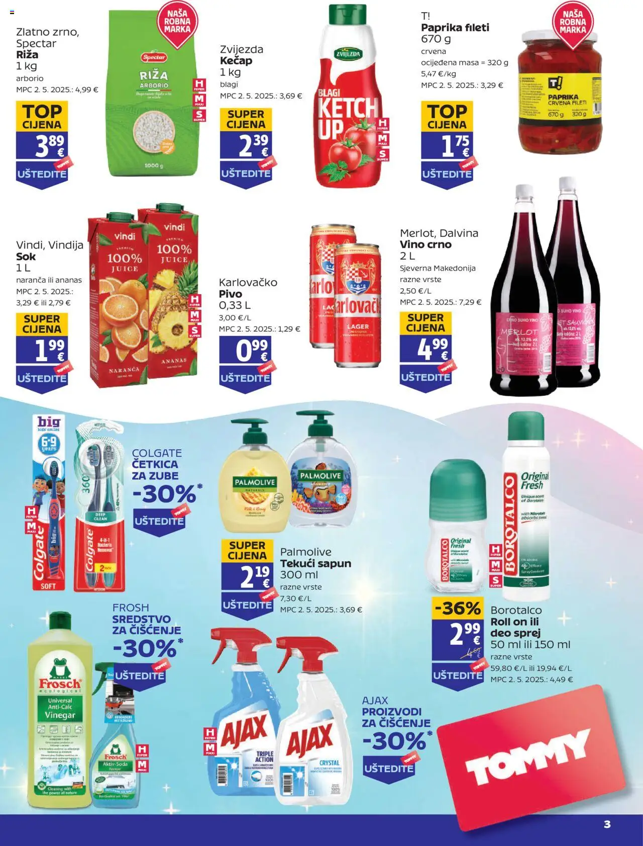 Tommy katalog | vrijedi od 03.07.2025 | Stranica: 3 | Proizvodi: Vindija, Roll on, Sapun, Sok