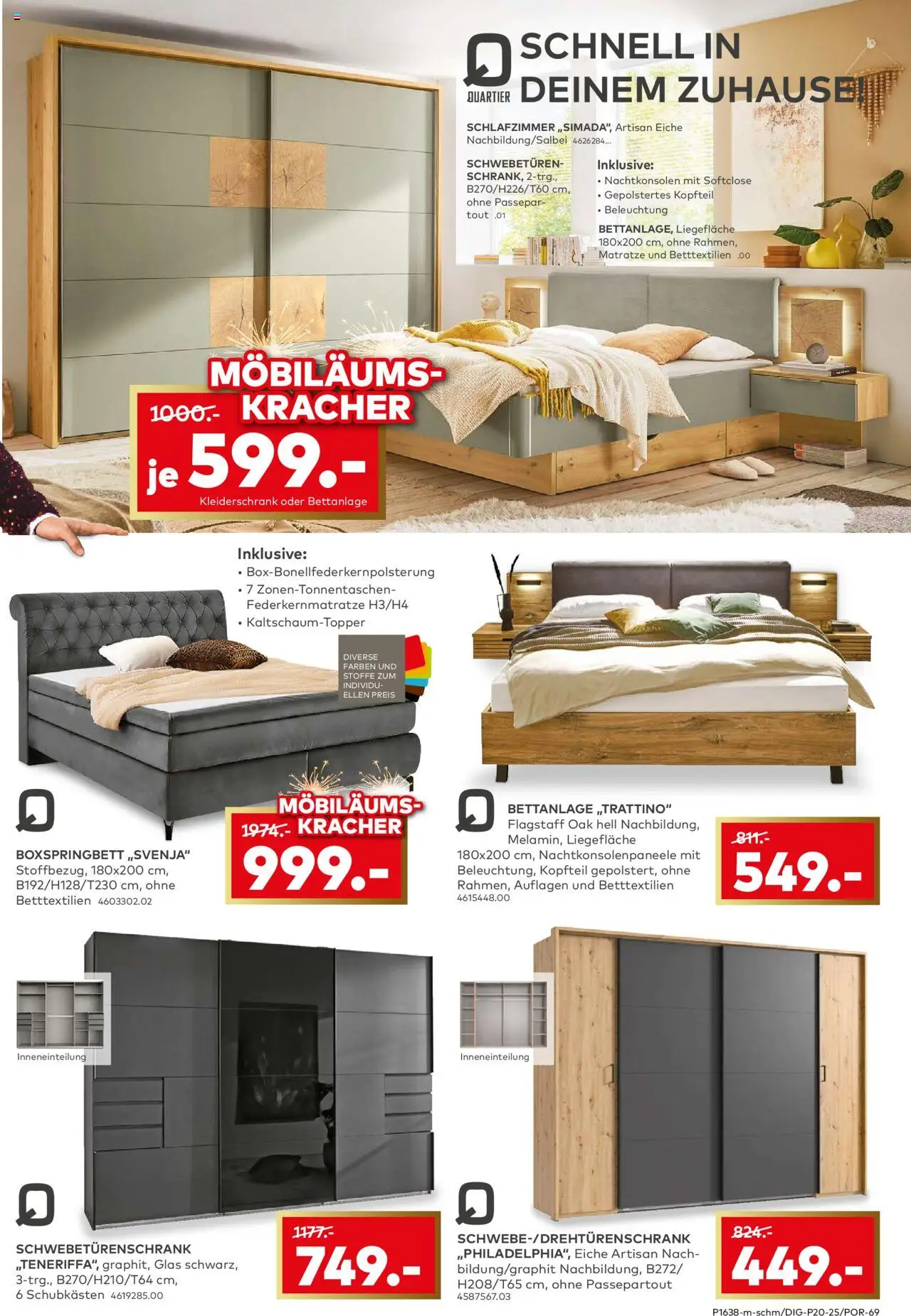 Porta! Prospekt Möbiläum  – gültig ab 05.10.2025 | Seite: 11 | Produkte: Matratze, Kleiderschrank, Schwebetürenschrank, Boxspringbett