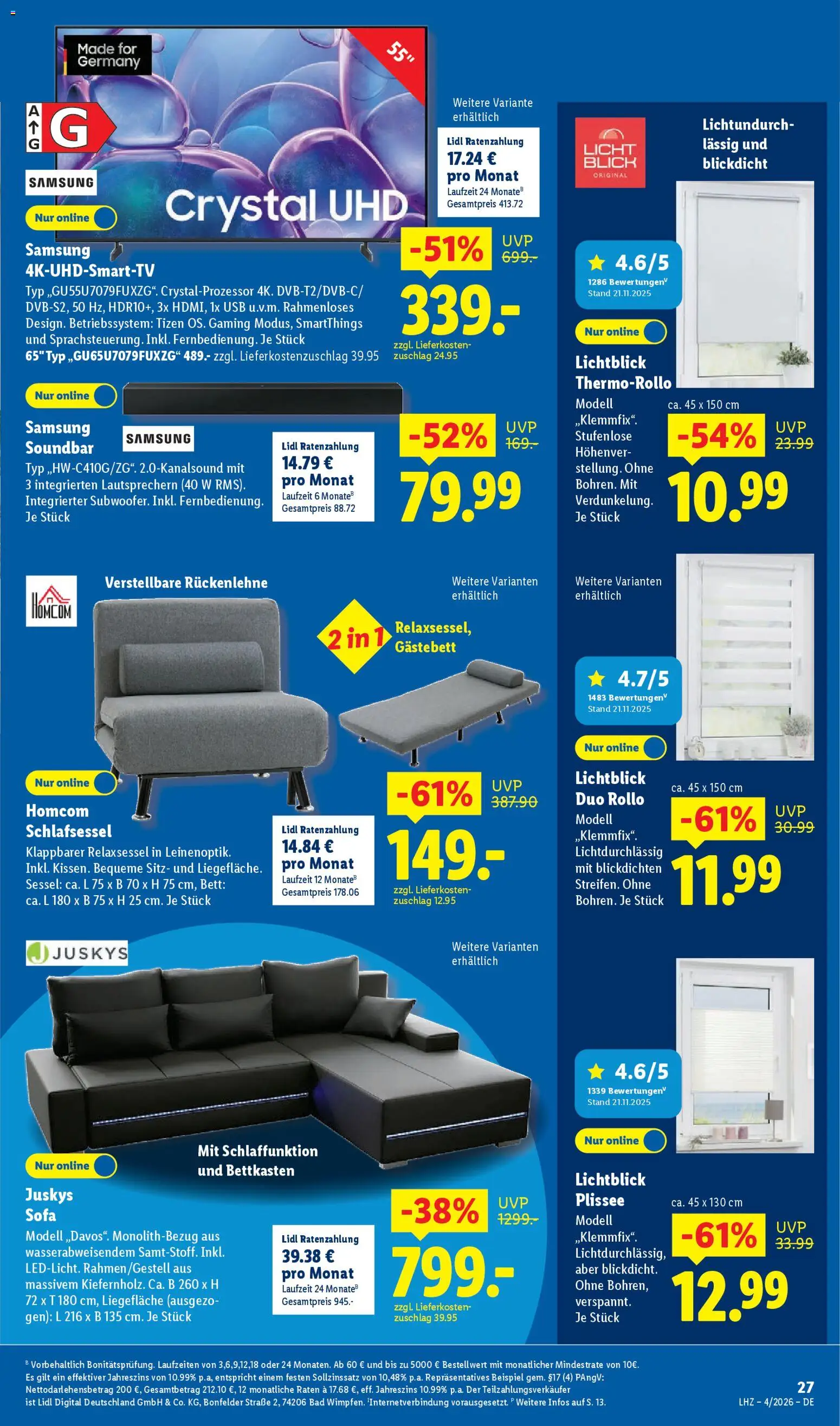 Lidl Prospekt Uffenheim – gültig ab 19.01.2026 | Seite: 7 | Produkte: USB, Relaxsessel, Sessel, Bad