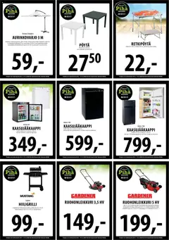 Tuuri-mainoslehti voimassa 29.04.2026 alkaen | Sivu: 27 | Tuotteet: Ruohonleikkuri, Pöytä, Voi, Hiiligrilli