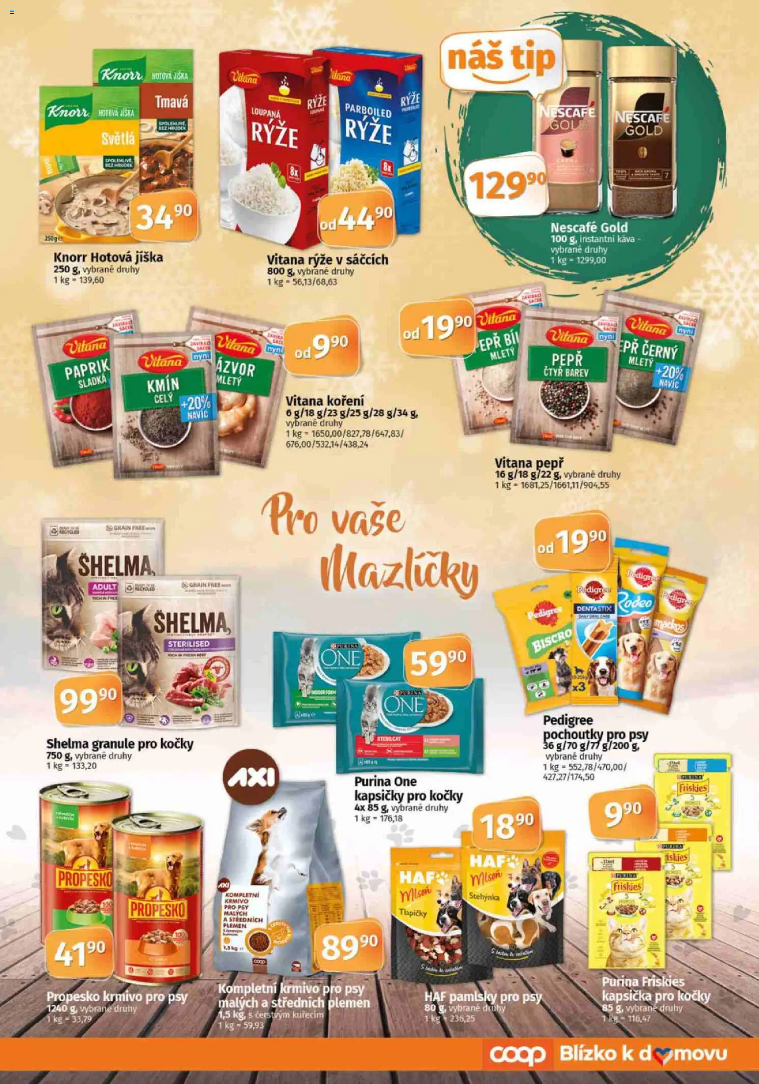 Konzum leták od 03.12.2025 | Strana: 9 | Produkty: Jíška, Nescafé Gold, Pedigree, Purina one