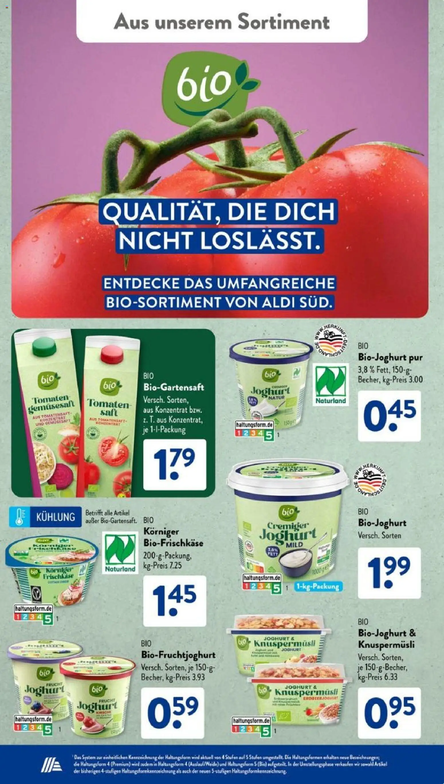 Aldi Süd Prospekt 	 – gültig ab 03.11.2025 | Seite: 31 | Produkte: Joghurt, Tomaten, Saft, Frischkase