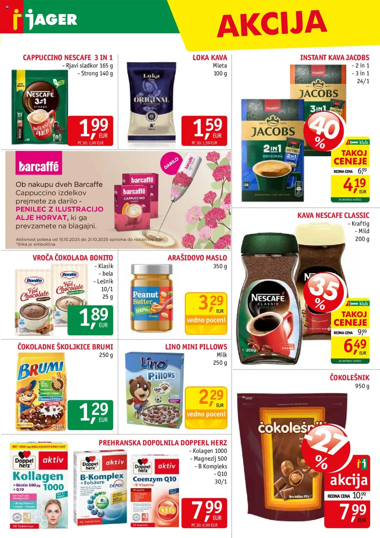 Novi Jager katalog ponudbe – veljaven od 15.10.2025 | Stran: 13 | Izdelki: Instant kava, Arašidovo maslo, Cokolada, Sladkor