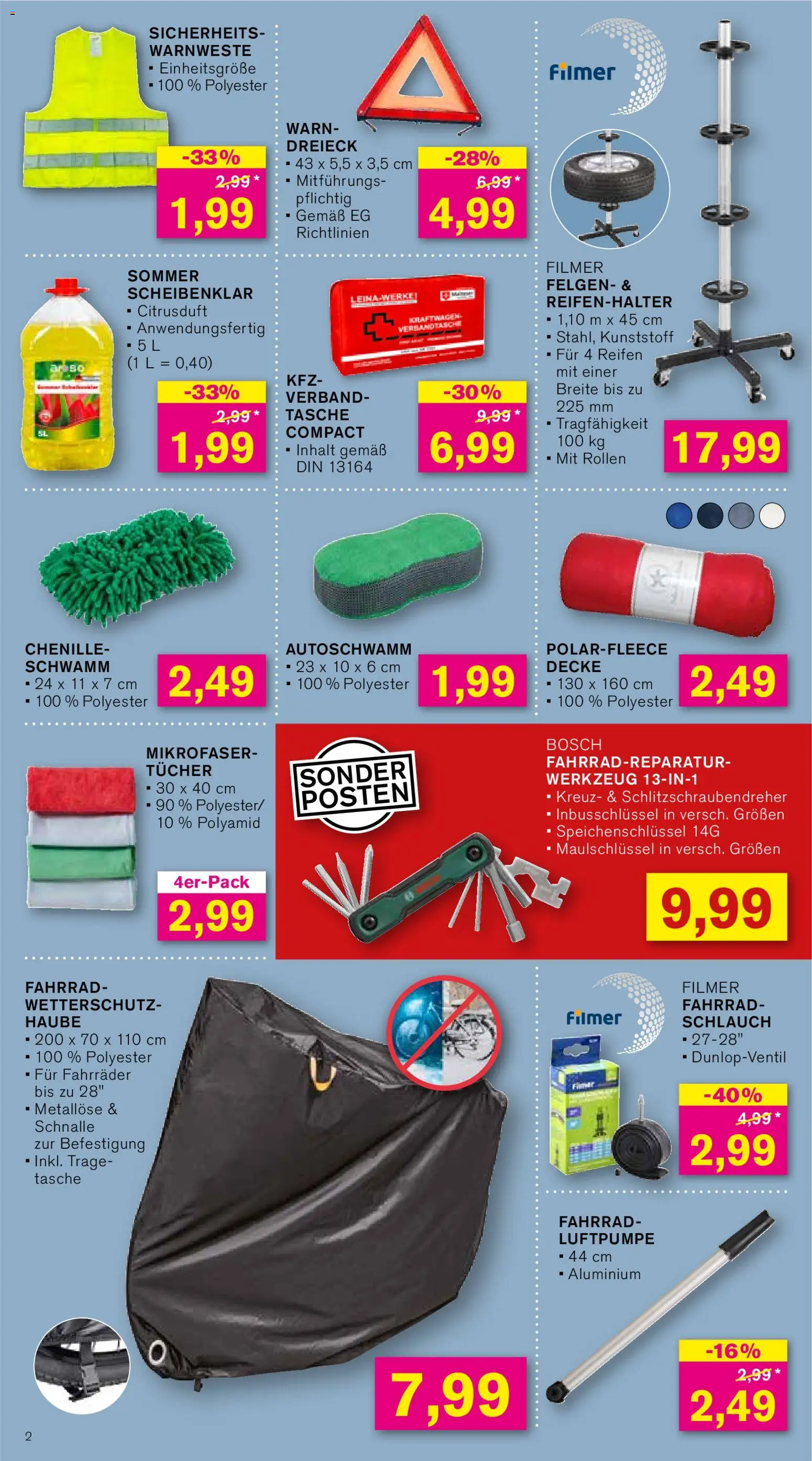 KODi Prospekt 	 – gültig ab 16.03.2026 | Seite: 2 | Produkte: Bosch, Tasche, Decke, Luftpumpe