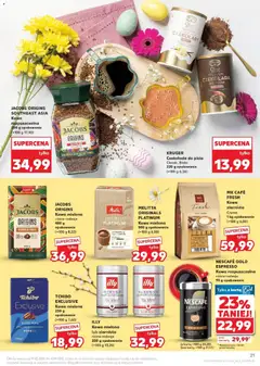 Pogląd oferty "Kaufland gazetka - Wielkanoc" - ważna od 19.03.2026 | Strona: 21 | Produkty: Karta, Czekolady, Kawa, Czekolada