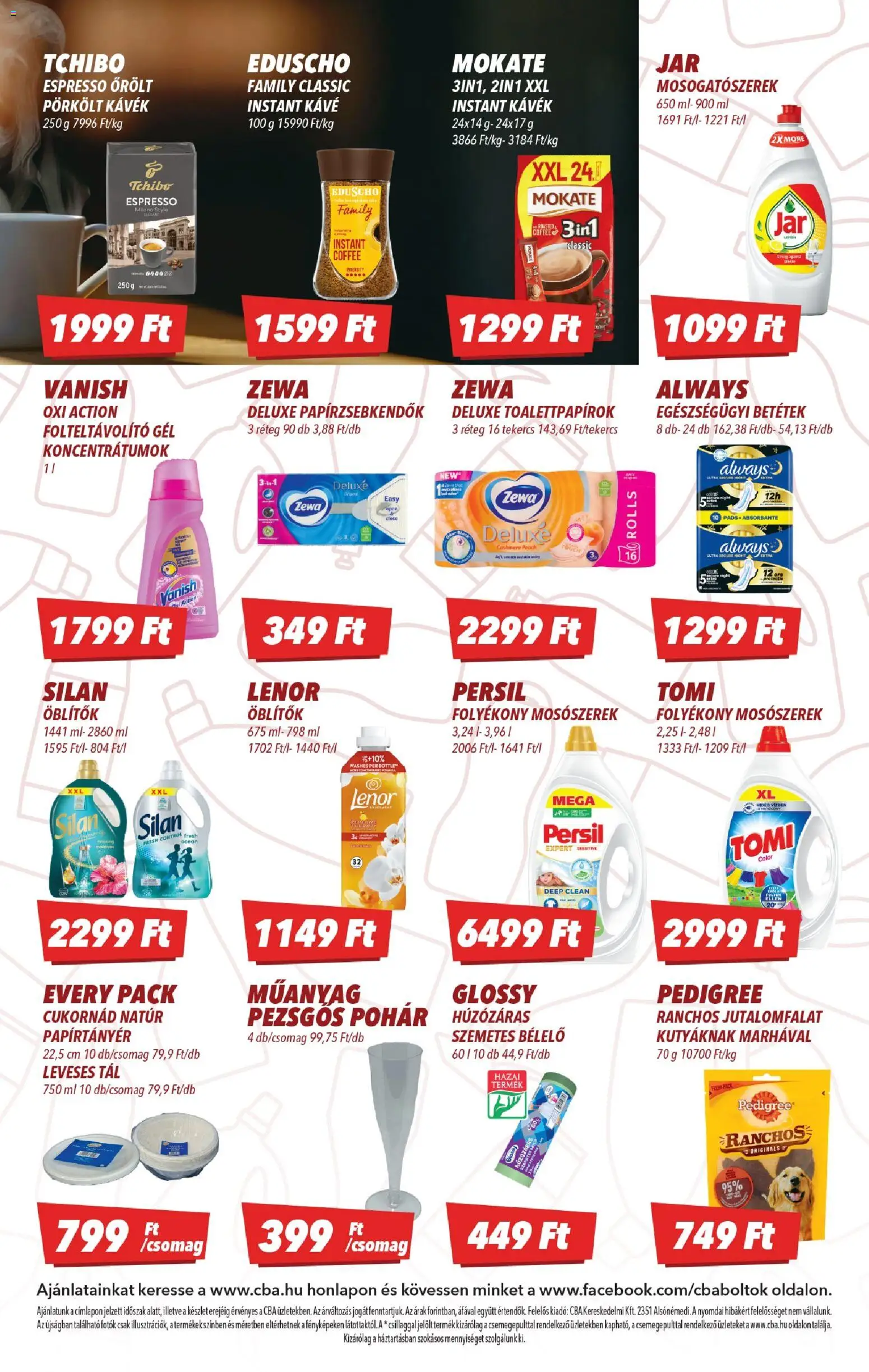 CBA akciós ujság - amely érvényes a következő dátumtól: 18.12.2025 | Oldal: 8 | Termékek: Persil, Kávé, Instant kávé, Pohár