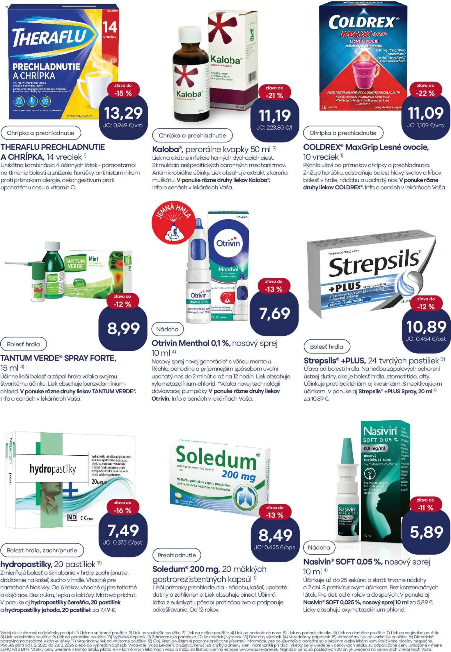 Nové Vaša lekáreň akcie – leták je platný od 01.02.2026 | Strana: 5 | Produkty: Theraflu, Ovocie