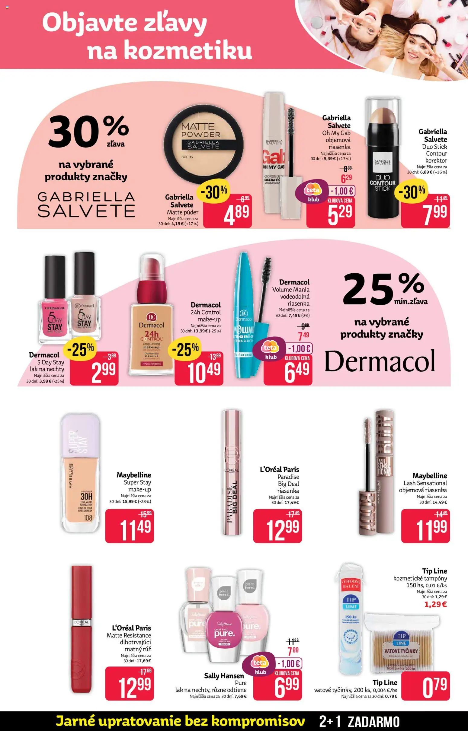 Nové Teta drogerie akcie – leták je platný od 13.04.2026 | Strana: 3 | Produkty: Korektor, Púder, Riasenka, Lak na nechty