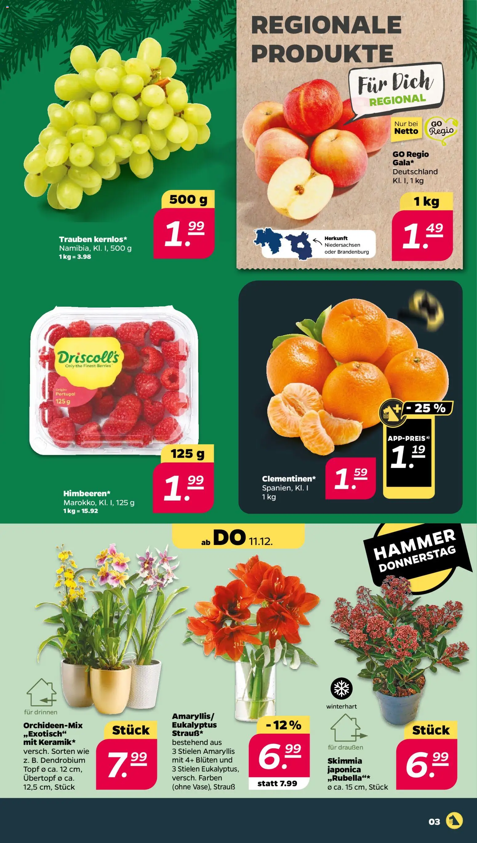 Netto Prospekt 	 – gültig ab 08.12.2025 | Seite: 3 | Produkte: Trauben
