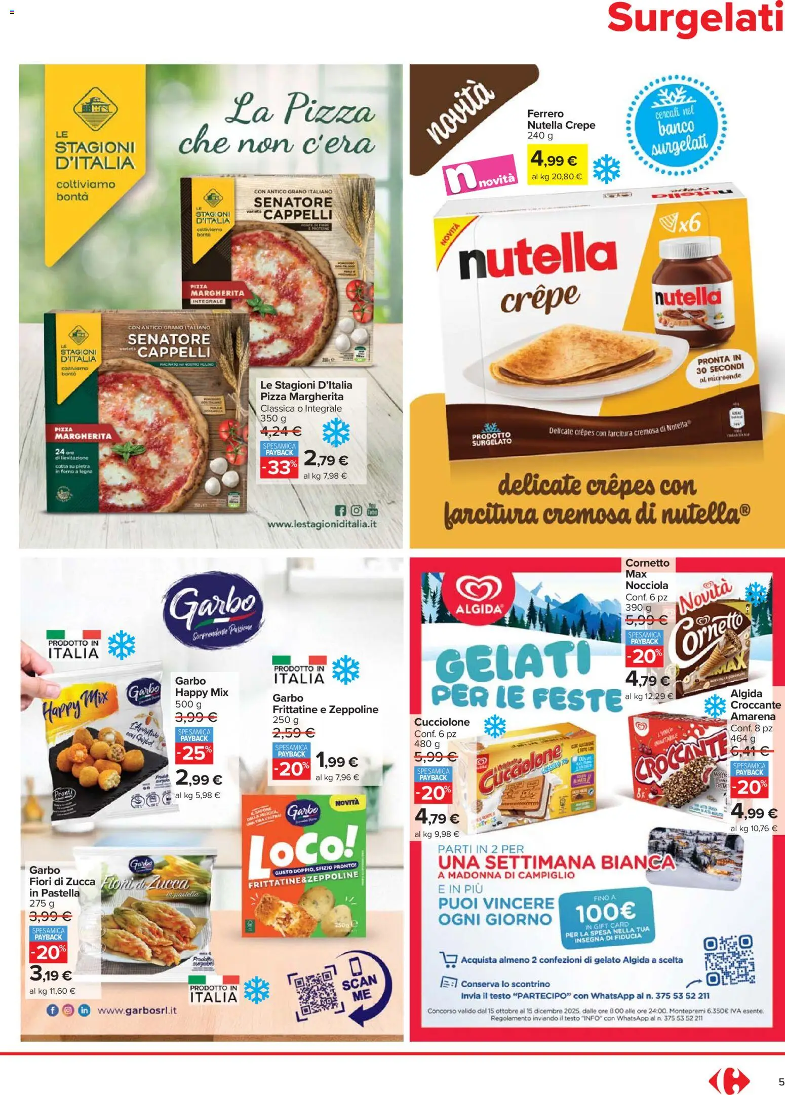 Volantino Carrefour del 27.11.2025 | Pagina: 5 | Prodotti: Microonde, Cornetto, Gelato, Nutella