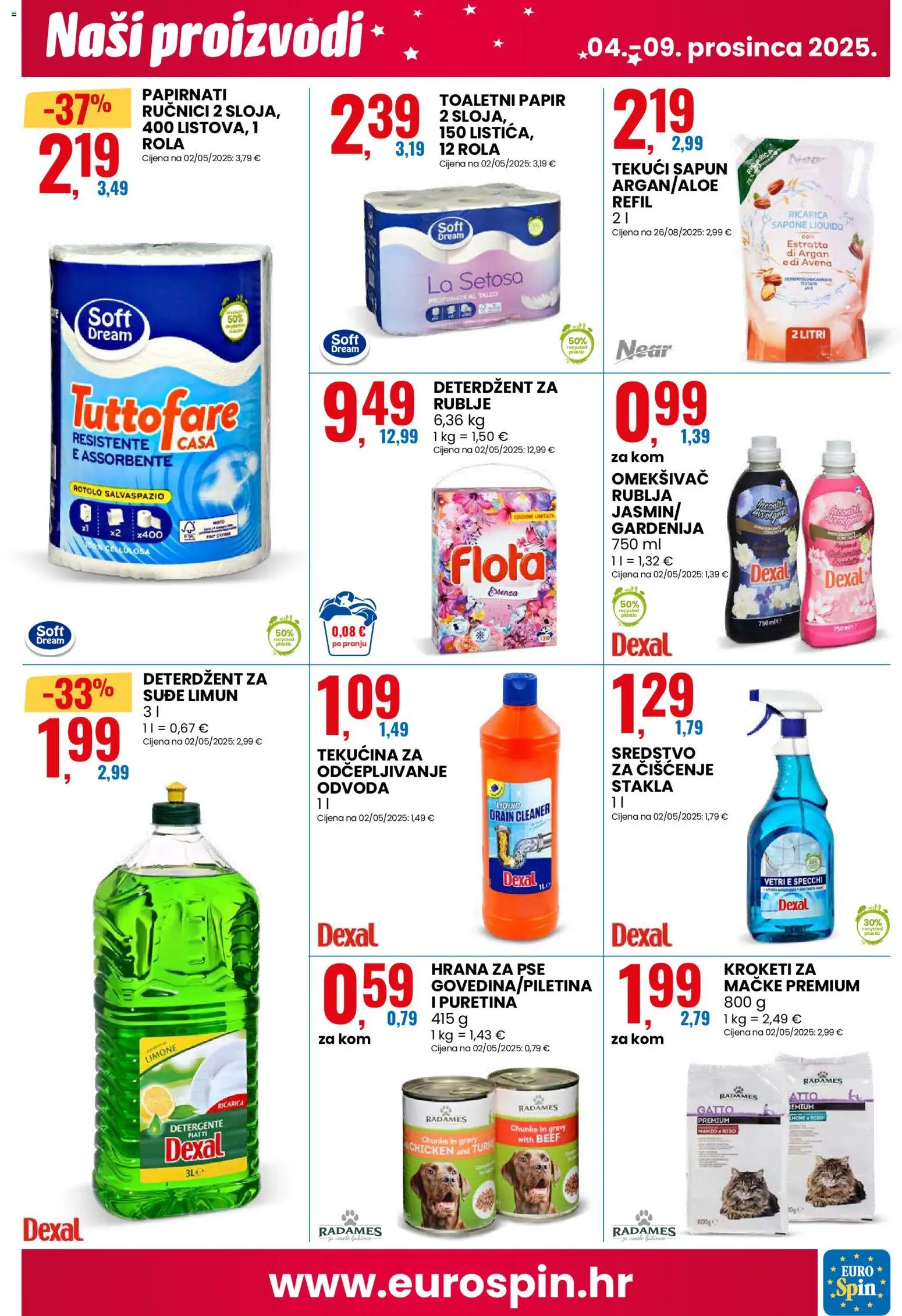 Eurospin katalog | vrijedi od 04.12.2025 | Stranica: 7 | Proizvodi: Sapun, Deterdžent, Papirnati ručnici, Limun