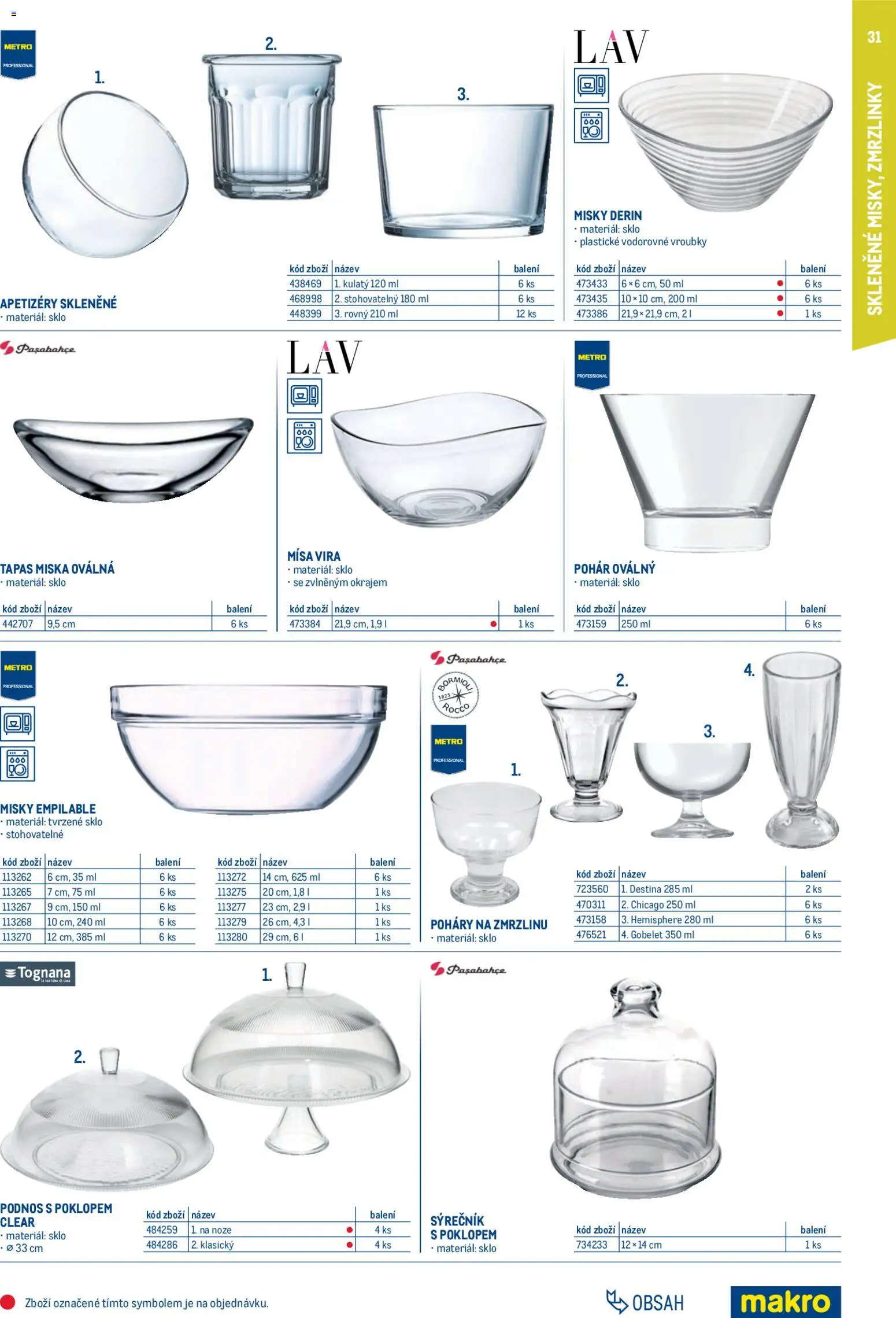 Makro leták - Gastro vybavení a zařízení od 01.02.2026 | Strana: 31 | Produkty: Tapas, Poháry, Miska, Pohár