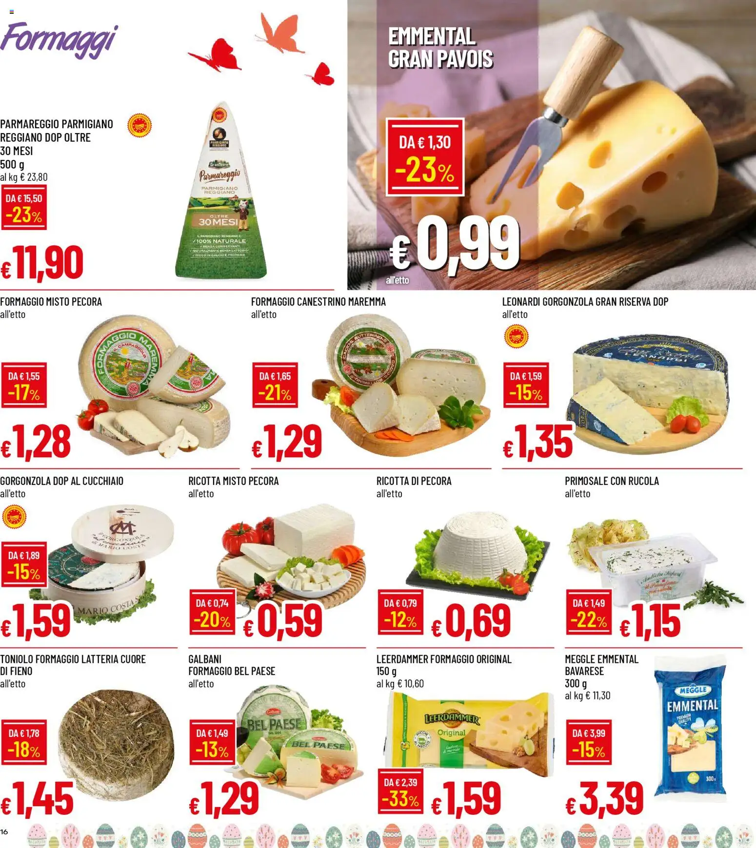 Volantino Famila del 26.03.2026 | Pagina: 16 | Prodotti: Rucola, Ricotta, Parmigiano reggiano, Parmigiano