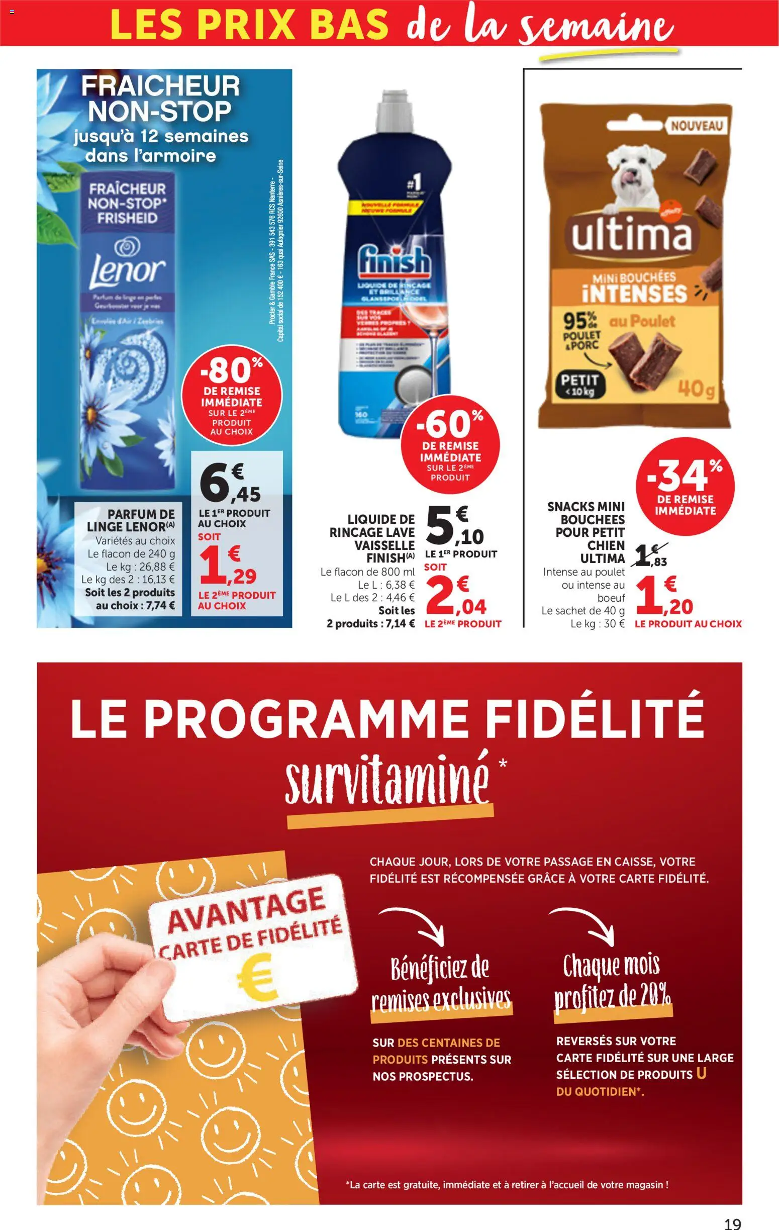 {H1} | Page: 19 | Produits: Lenor, Parfum, Porc