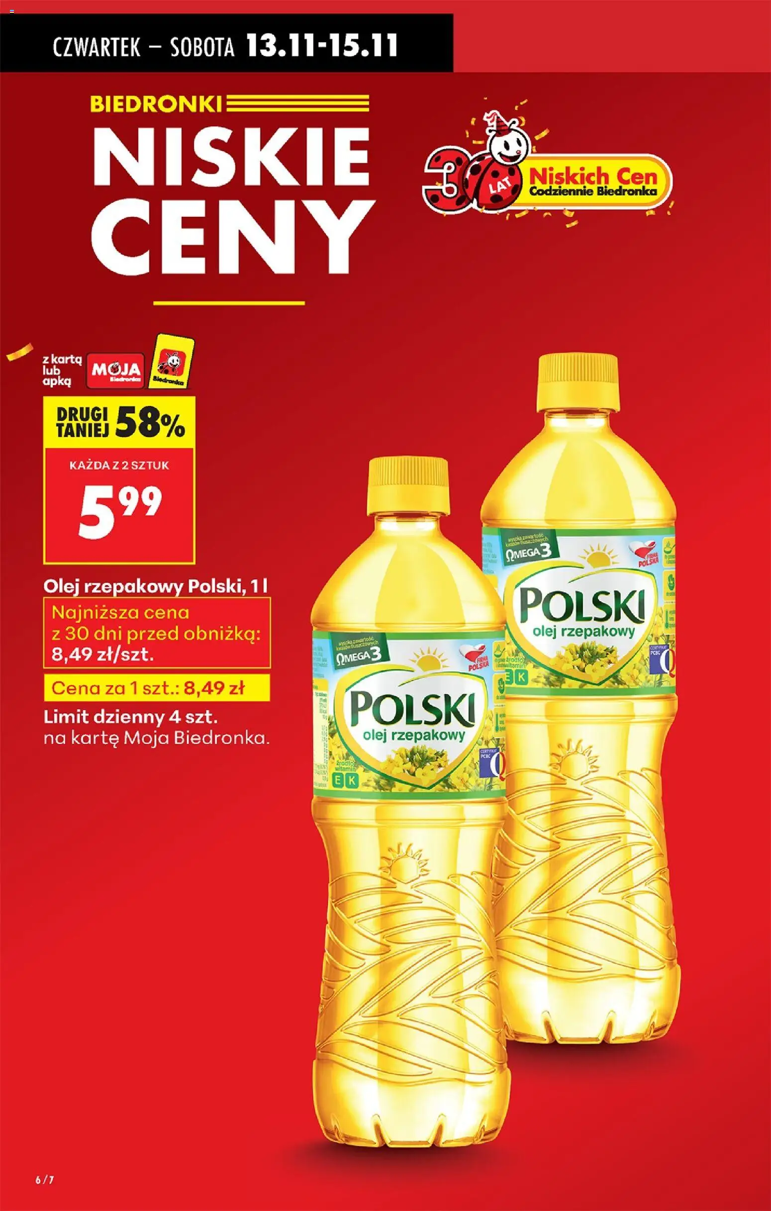 Biedronka gazetka - Oferta w tym tygodniu od 13.11.2025 | Strona: 9 | Produkty: Karta, Olej rzepakowy, Olej