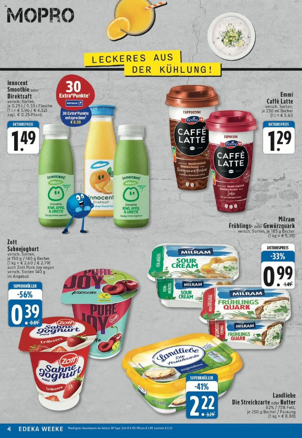 Edeka prospekt Köln	 - gültig ab dem 25.05.2025 | Seite: 4 | Produkte: Joghurt, Milram, Zucker, Limette