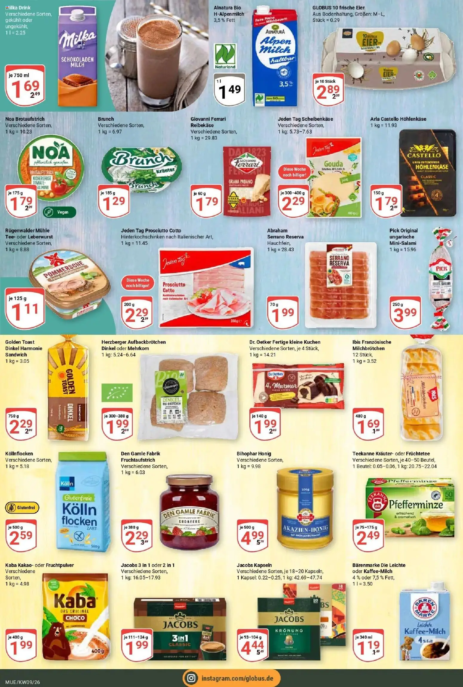 Globus Prospekt Mühldorf – gültig ab 23.02.2026 | Seite: 9 | Produkte: Mühle, Milch, Eier, Milka