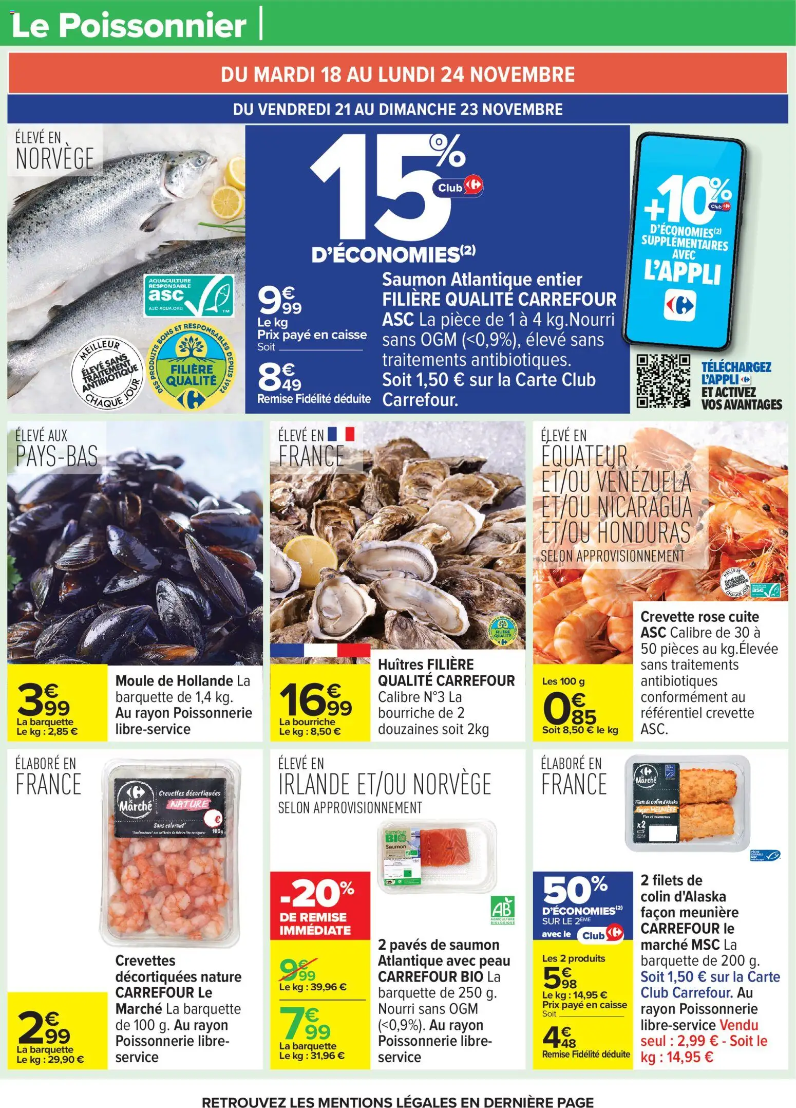 {H1} | Page: 19 | Produits: Poissonnerie, Crevettes, Huîtres, Saumon
