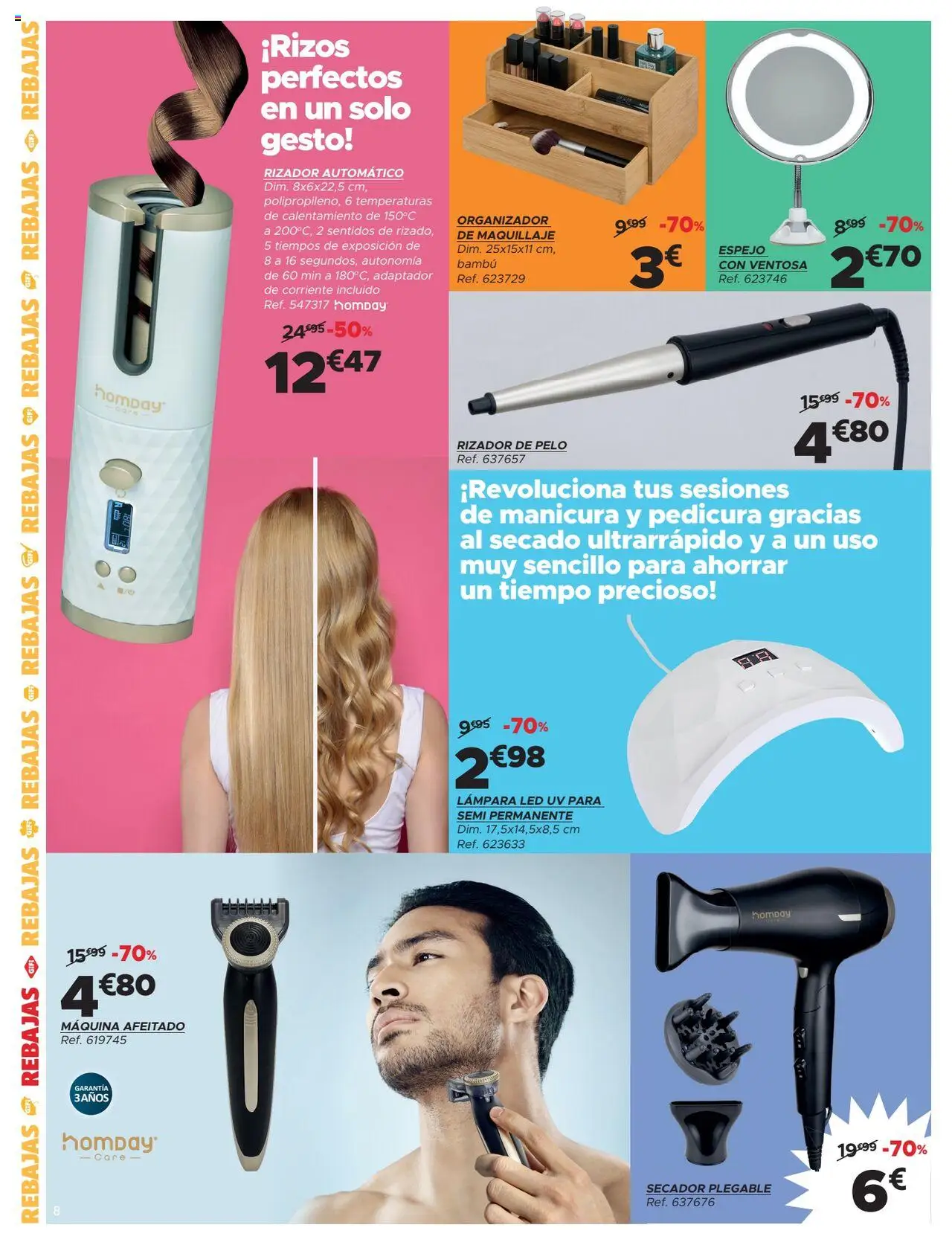 GiFi folleto │ válido desde el 25.06.2025 | Página: 8 | Productos: Maquillaje, Organizador, Adaptador, Rizador de pelo