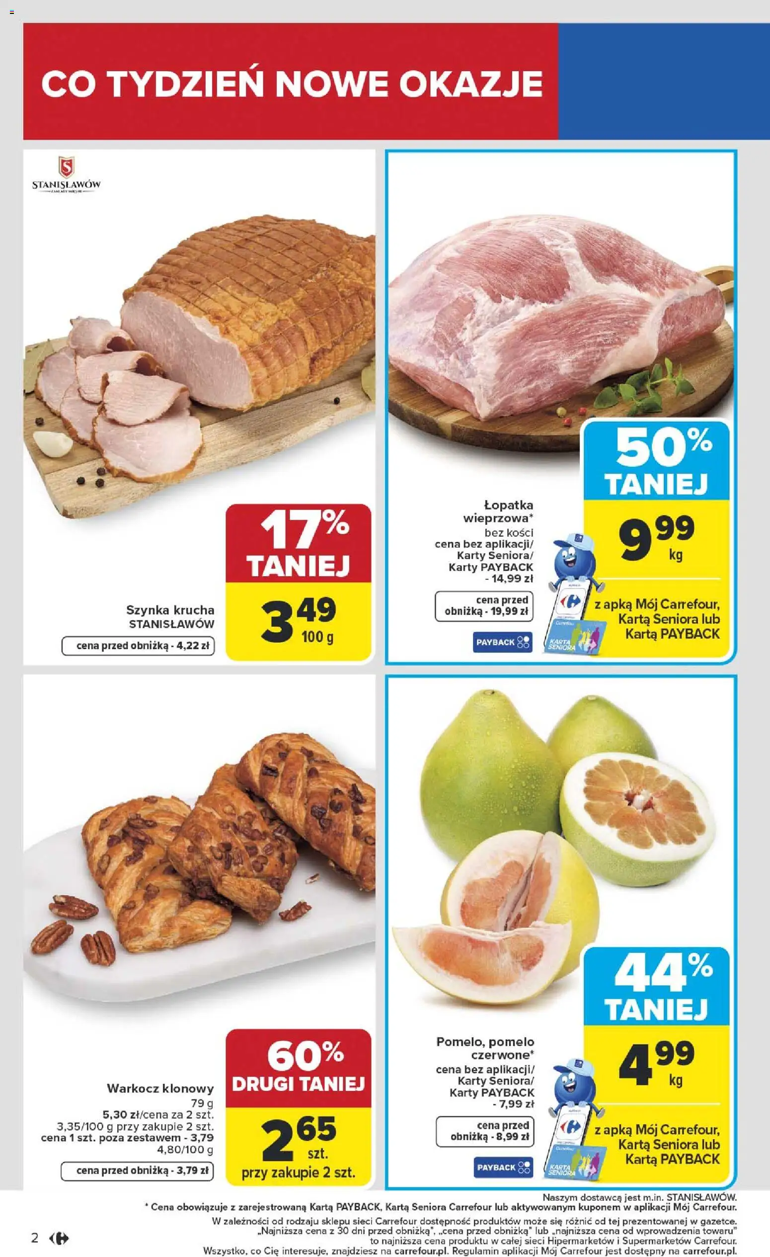 Carrefour Gazetka od 05.01.2026 | Strona: 4 | Produkty: Karta, Pomelo, Szynka