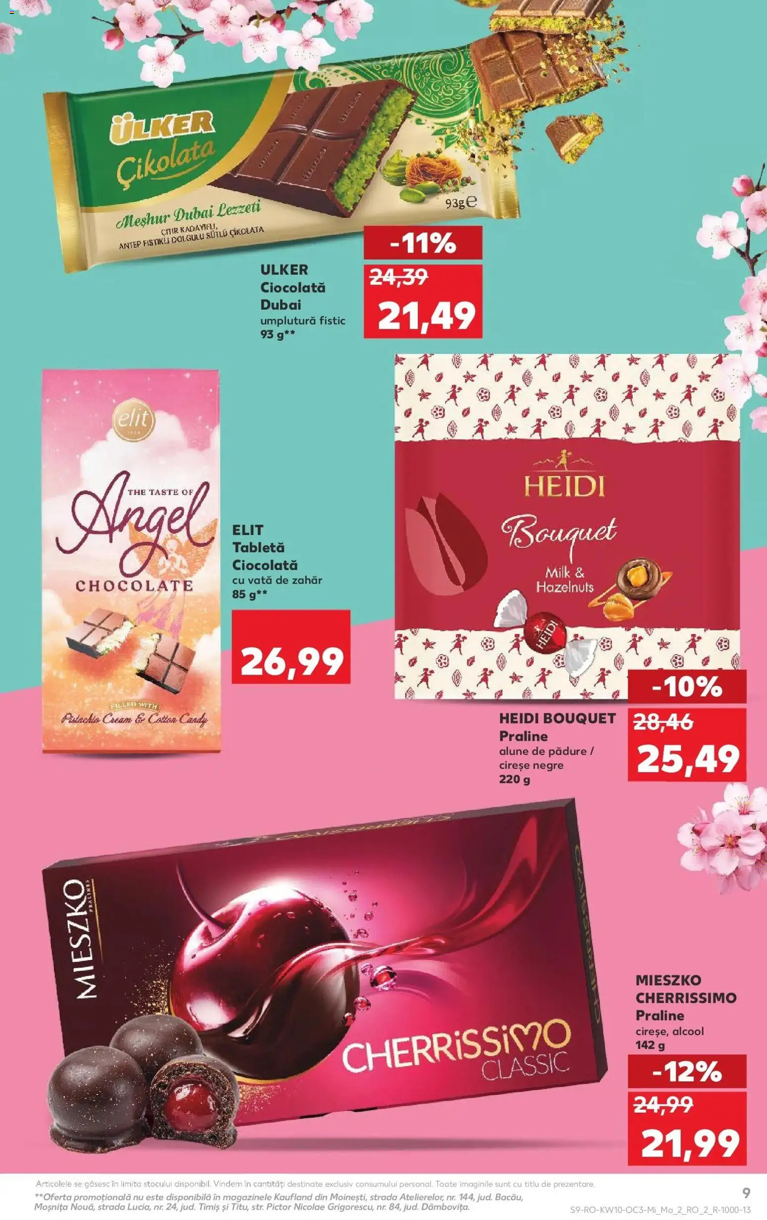 Noul catalog Kaufland – valabil de la 04.03.2026 | Pagină: 9 | Produse: Alune, Praline, Ciocolată, Cireșe