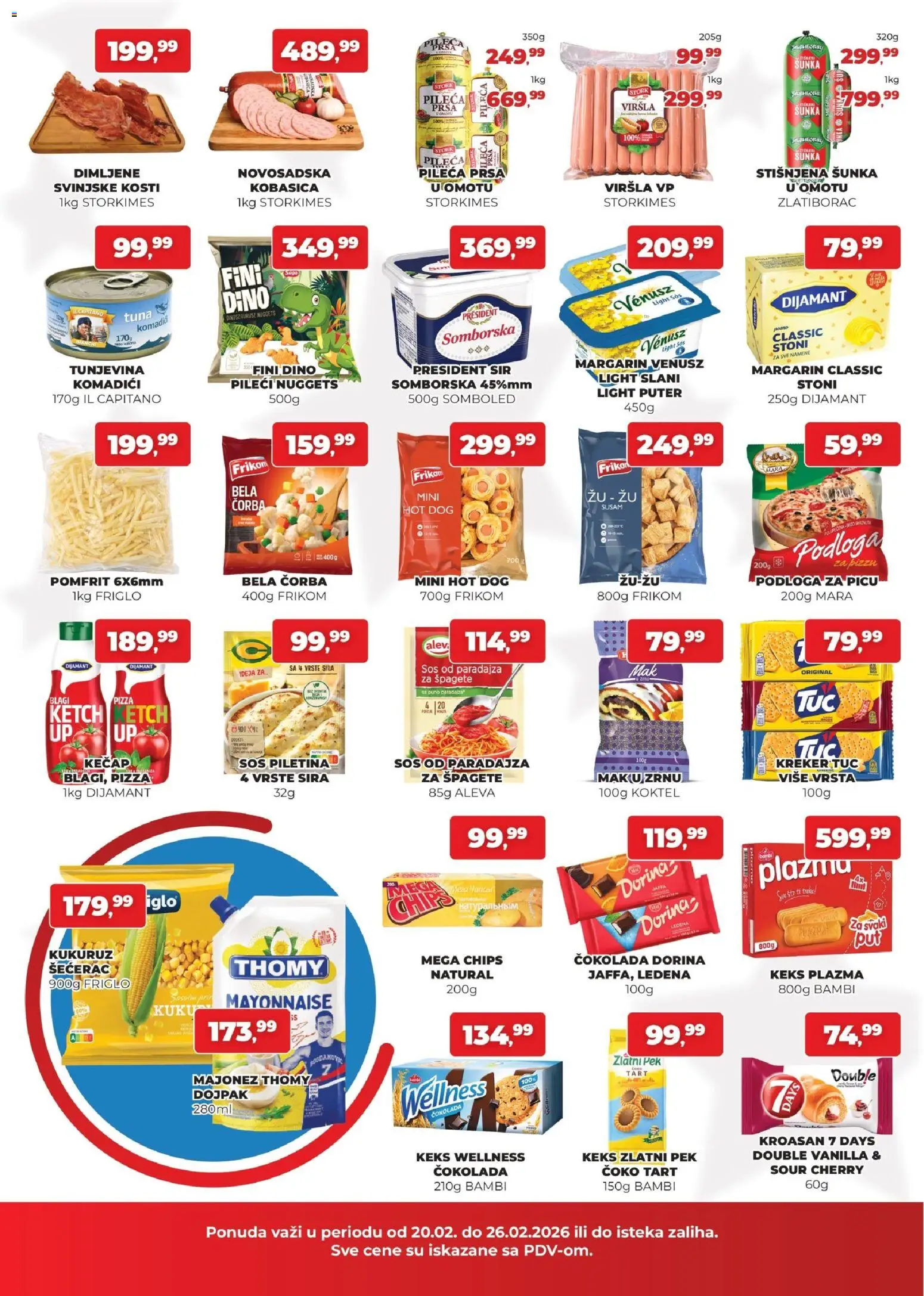 Plus Cash & Carry katalog - važi od 20.02.2026 | Strana: 2 | Proizvode: Plazma, Kroasan, Sos, Sir