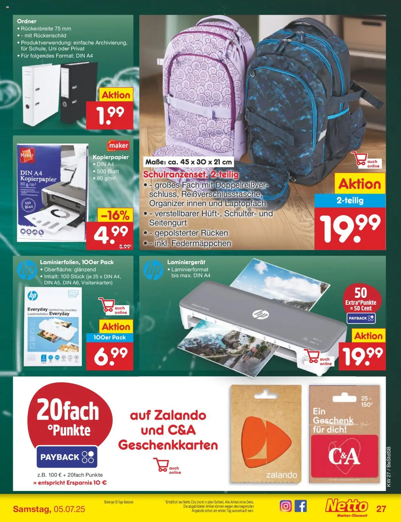 Netto Marken-Discount Prospekt 	 - gültig ab dem 30.06.2025 | Seite: 35 | Produkte: HP, Laminator