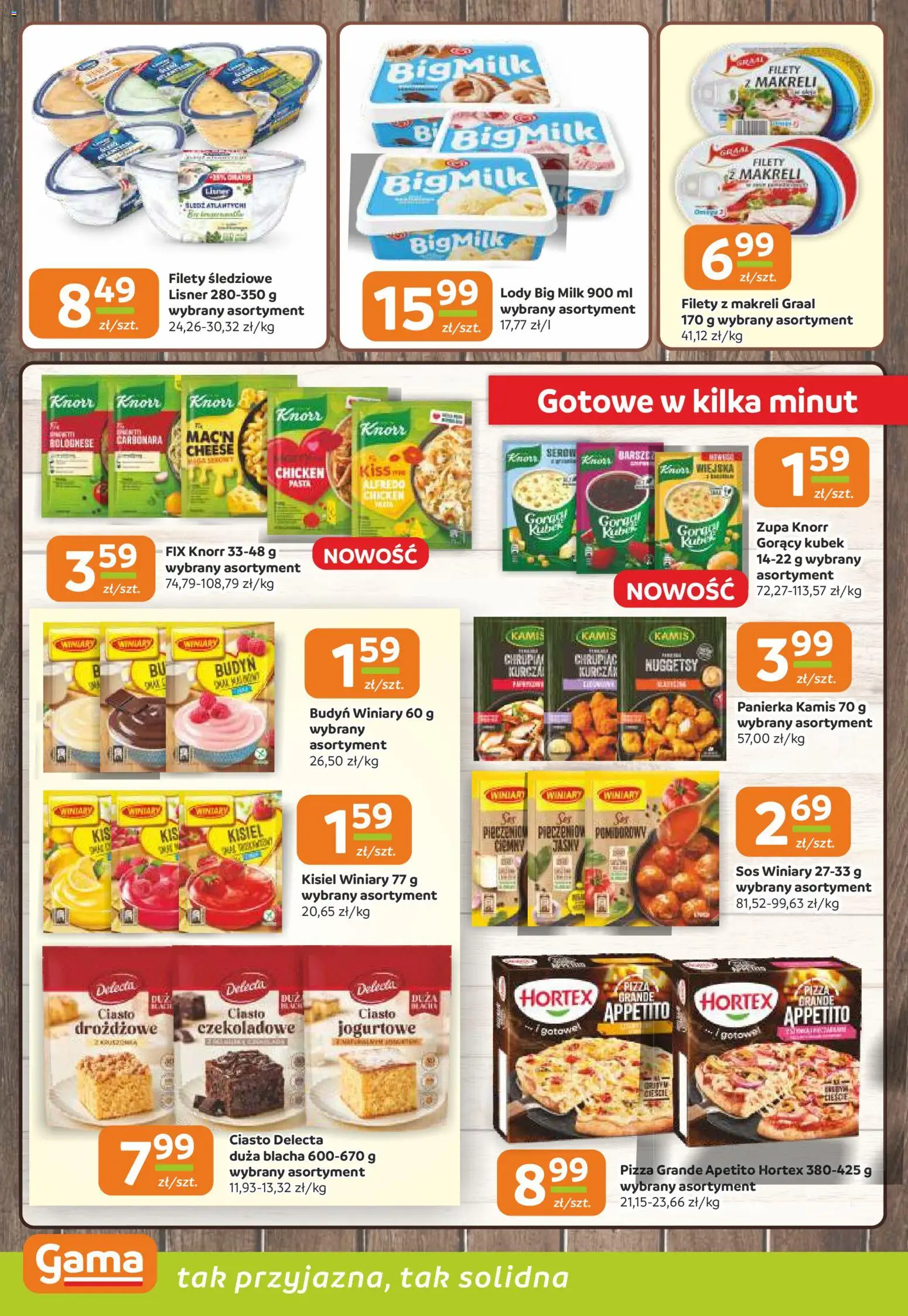 Gama Gazetka od 12.02.2026 | Strona: 8 | Produkty: Carbonara, Ciasto, Big Milk, Zupa