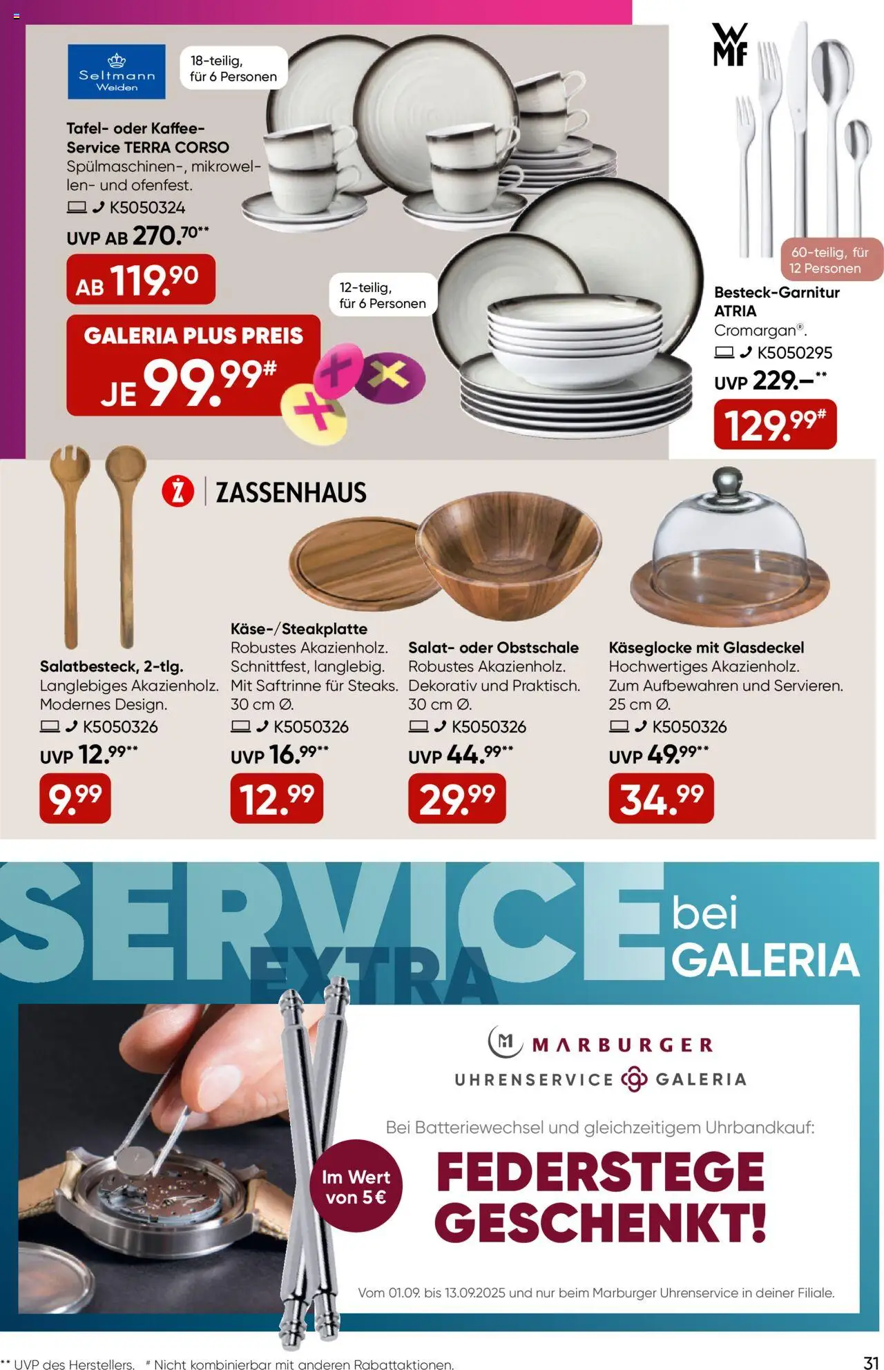 Galeria Karstadt Kaufhof Prospekt 	 – gültig ab 10.09.2025 | Seite: 31 | Produkte: Kaffee, Salat
