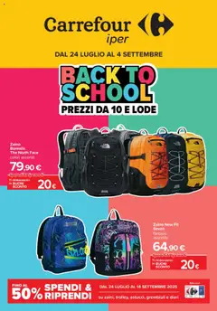 Anteprima del volantino Carrefour Iper Scuola catalogo valido a partire dal 24.07.2025