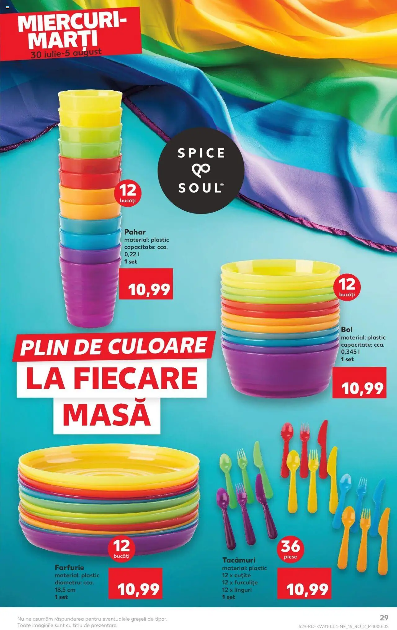 Catalog Kaufland - Târgu Mureș – valabil de la 30.07.2025 | Pagină: 29 | Produse: Linguri, Bol, Masă, Farfurie