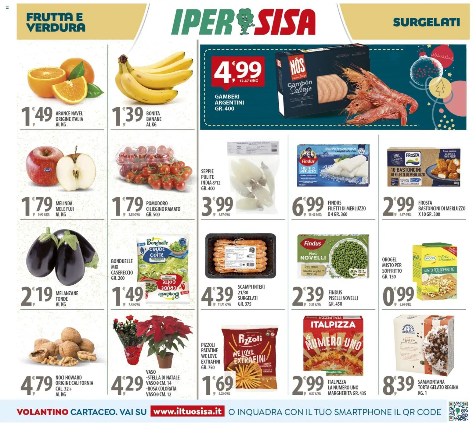 Volantino SISA del 05.12.2025 | Pagina: 7 | Prodotti: Banane, Merluzzo, Melanzane, Torta