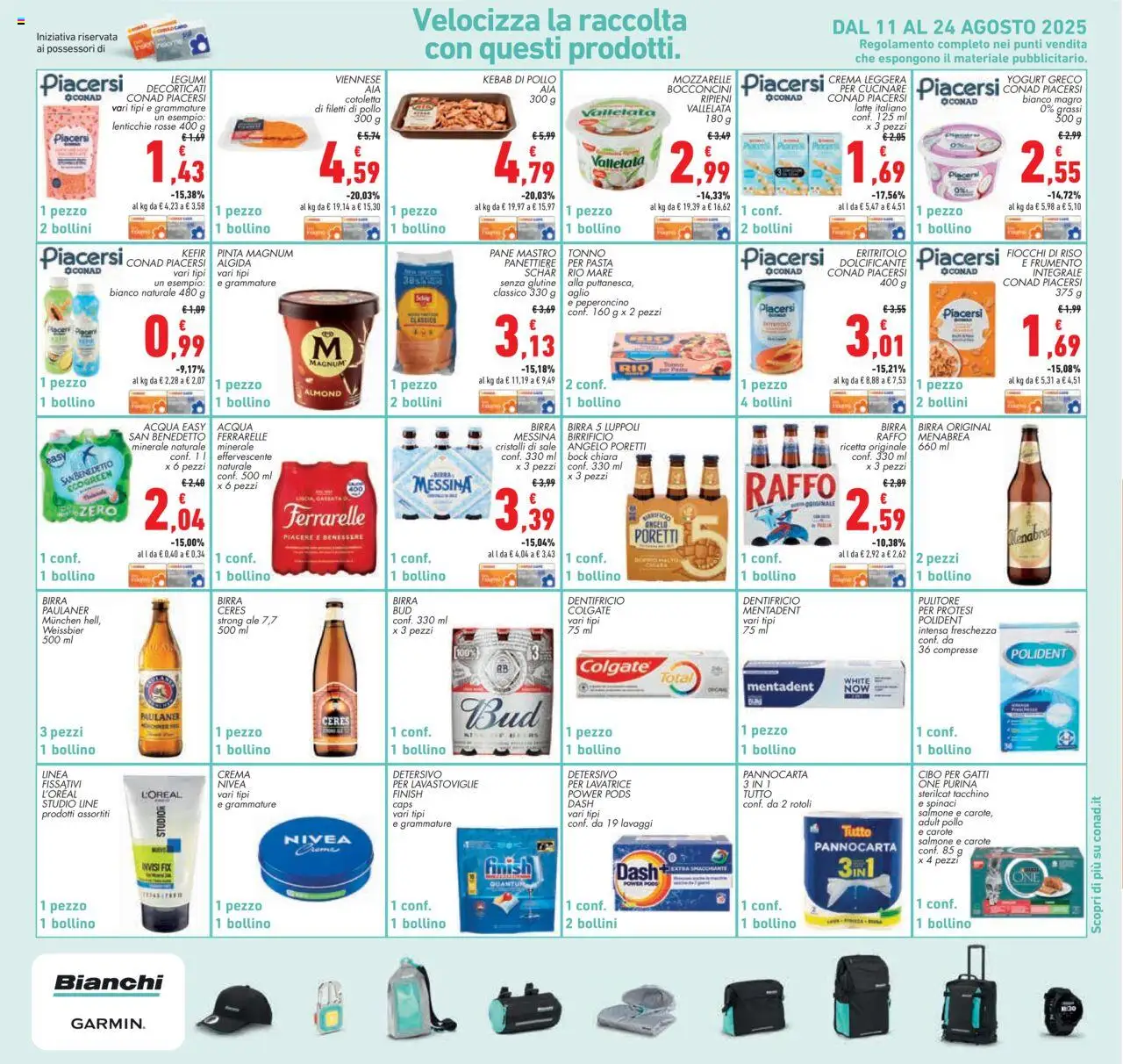 Volantino Conad del 13.08.2025 | Pagina: 22 | Prodotti: Dolcificante, Crema, Acqua, Carote