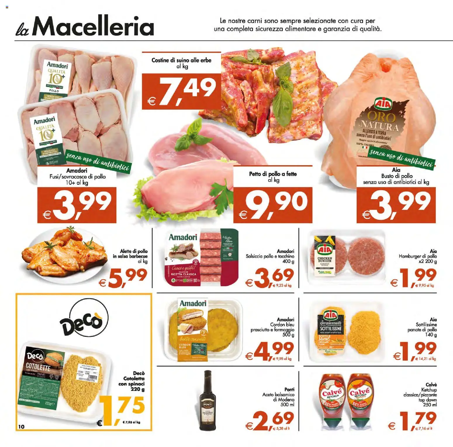 Volantino Decò del 05.01.2026 | Pagina: 10 | Prodotti: Petto di Pollo, Prosciutto, Spinaci, Terra