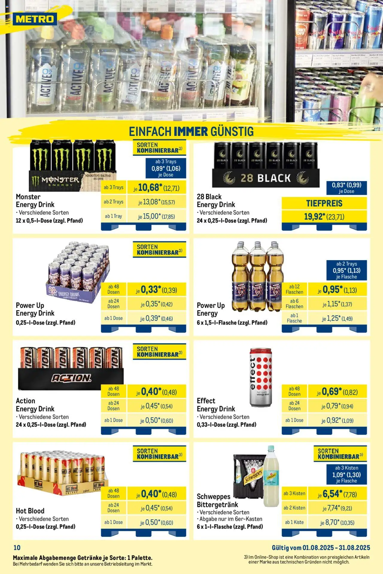 Metro Wochen-Angebote Händler - gültig ab dem 18.08.2025 | Seite: 17 | Produkte: Energy, Schweppes, Monster