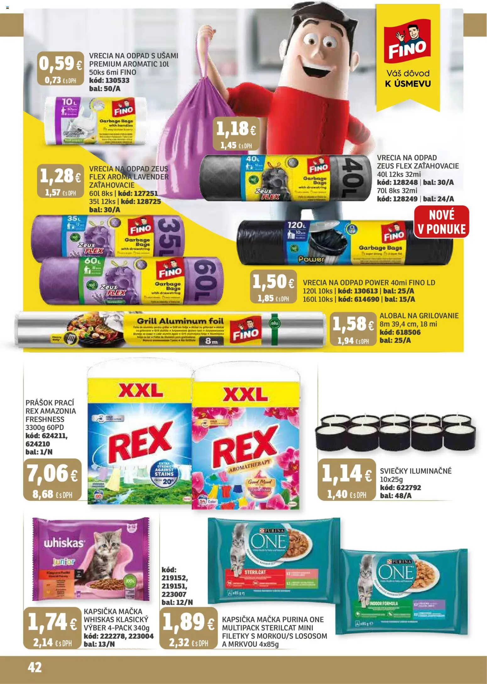 Nové Labaš akcie – leták je platný od 14.11.2025 | Strana: 42 | Produkty: Sviečky, Whiskas