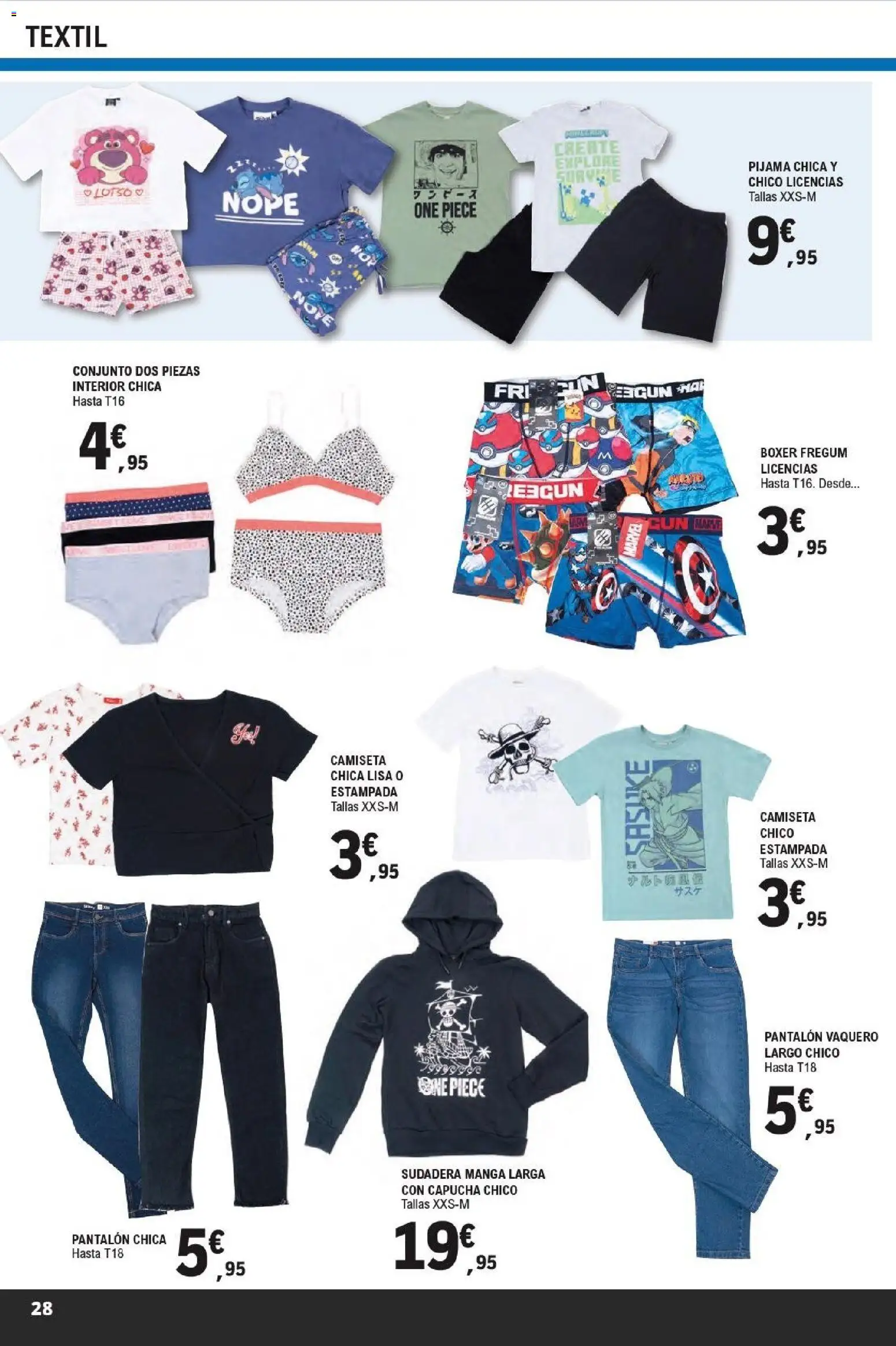 E.Leclerc Productos Estrella │ válido desde el 15.04.2026 | Página: 28 | Productos: Sudadera, Pijama