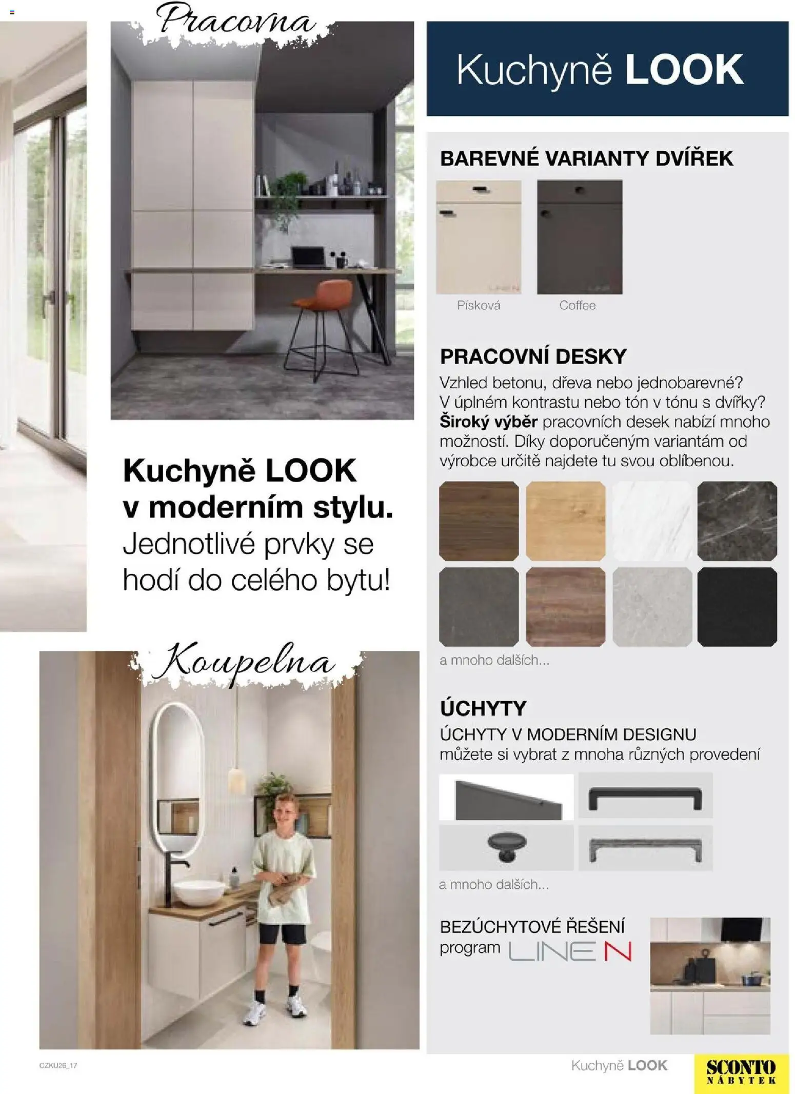 Sconto nábytek katalog - Kuchyně na míru od 06.01.2026 | Strana: 17 | Produkty: Nábytek, Desky, Koupelna, Kuchyně