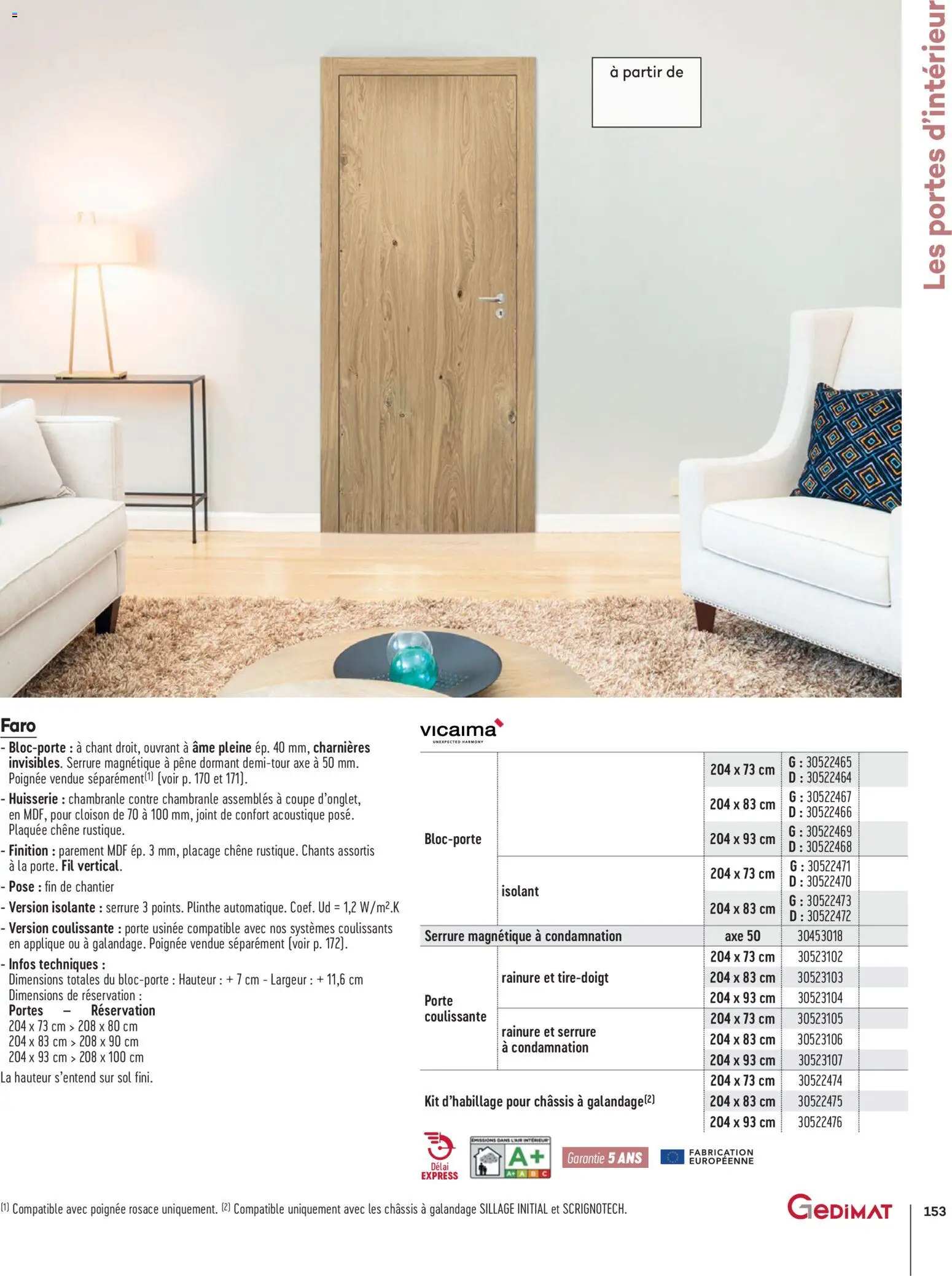 {H1} | Page: 153 | Produits: Plinthe, Porte, Portes