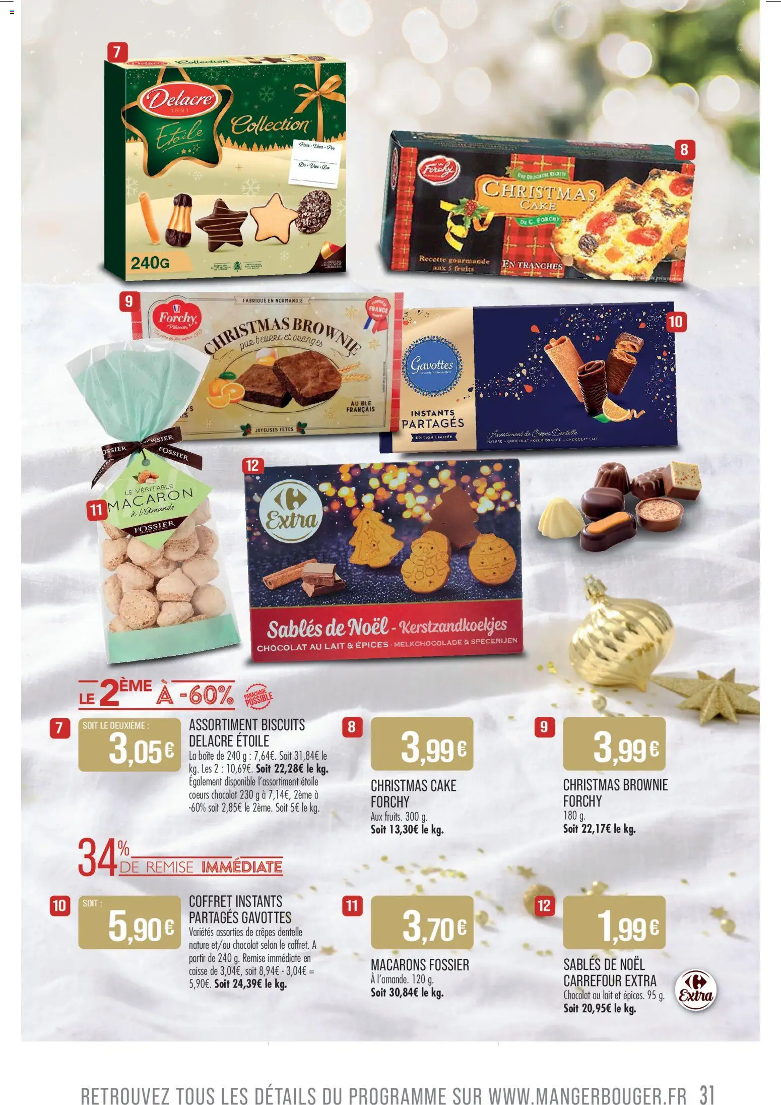 {H1} | Page: 31 | Produits: Lait, Chocolat, Oranges, Biscuits