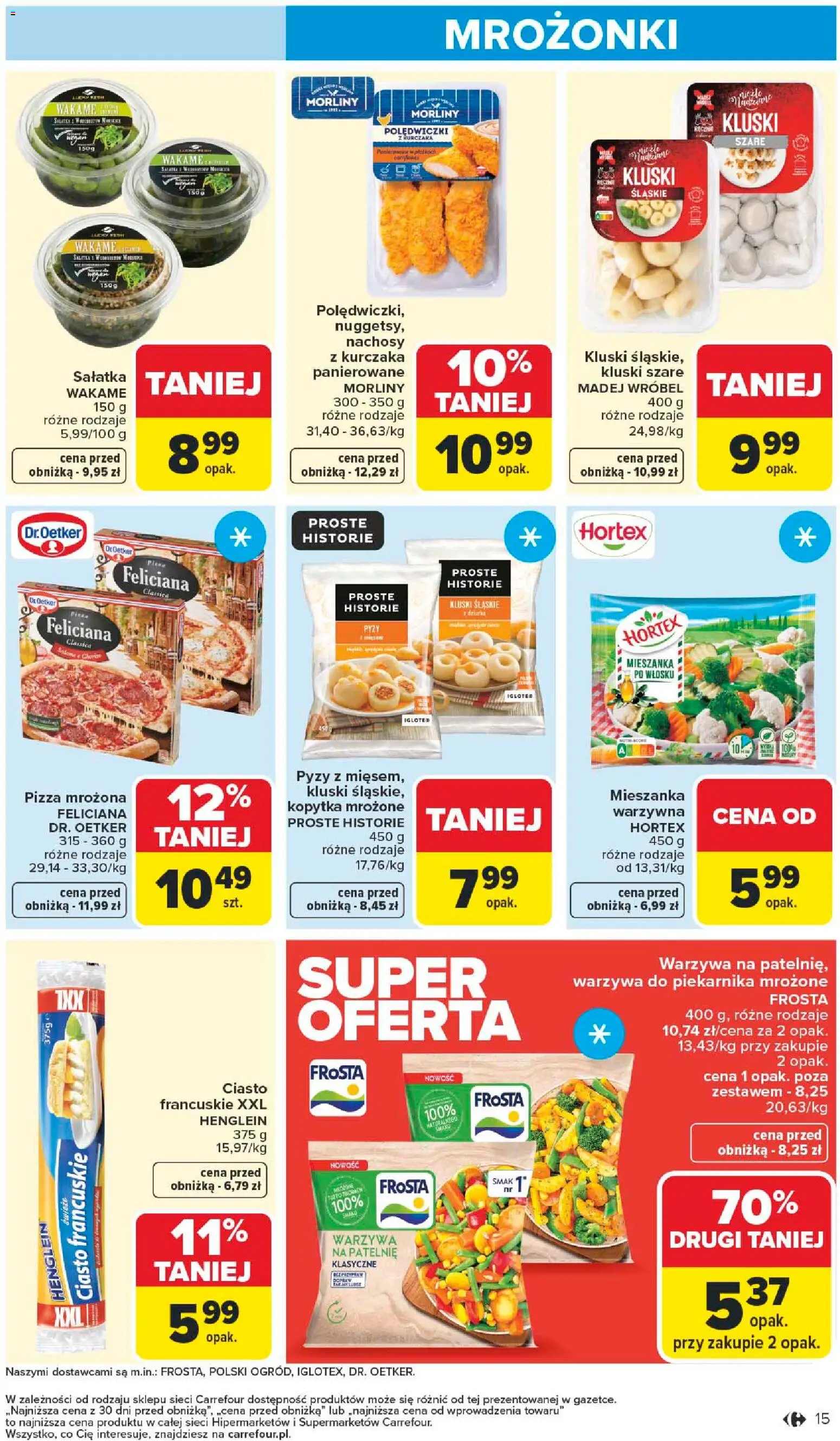 Carrefour Gazetka od 19.01.2026 | Strona: 17 | Produkty: Ciasto, Kluski śląskie, Pizza, Warzywa