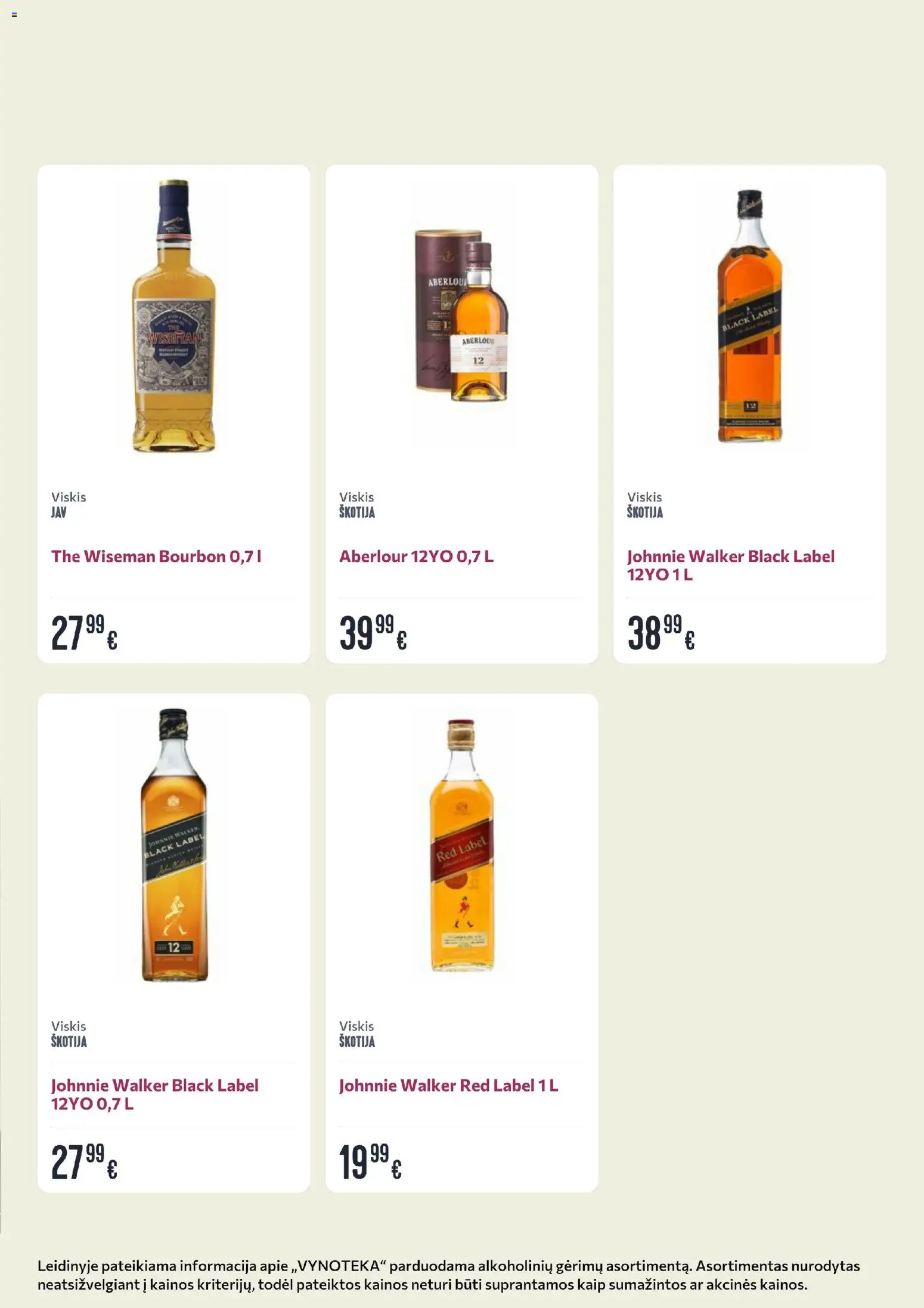 VYNOTEKA akcijos nuo 29.12.2025 | Puslapis: 6 | Prekių: Viskis