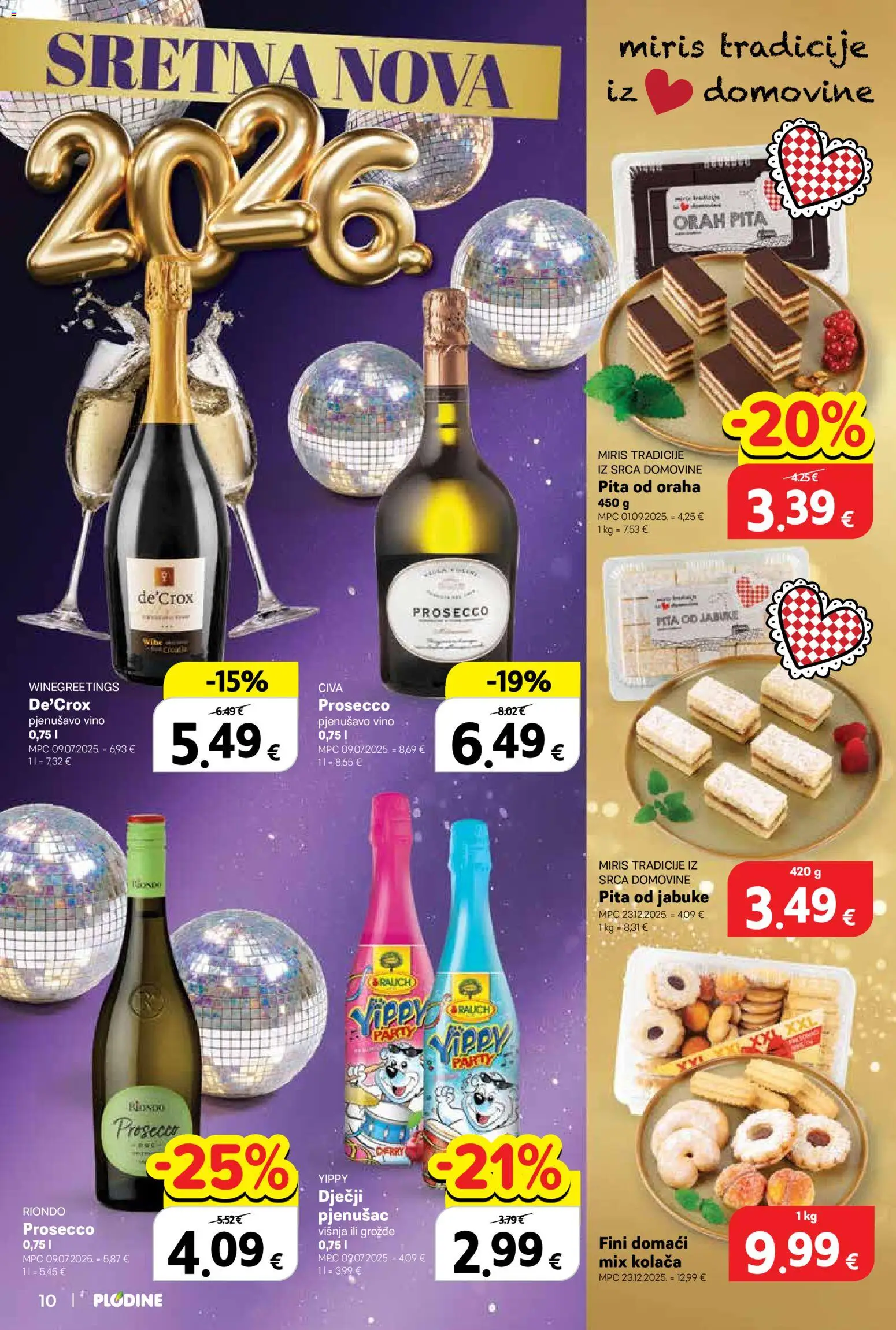 Plodine katalog | vrijedi od 27.12.2025 | Stranica: 10 | Proizvodi: Prosecco, Pita, Grožđe, Orah