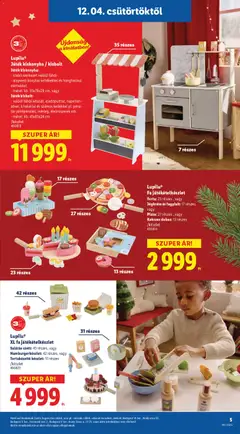 Lupilu® Játék kiskonyha / kisbolt, Játék kiskonyha: - stabil szerkezet valódi fából - alapvető konyhai kellékekkel és hanghatású elemekkel - méret: kb. 55x78x28 cm, vagy Játék kisbolt: - valódi fából készült, eladópulttal, napellenzővel, kirakattal és számos kellékkel pl. pénztár játékpénzzel, mérleg, élelmiszerek stb. - méret: kb. 45x85x24 cm - amely érvényes a következő dátumtól: 04.12.2025 | Oldal: 5