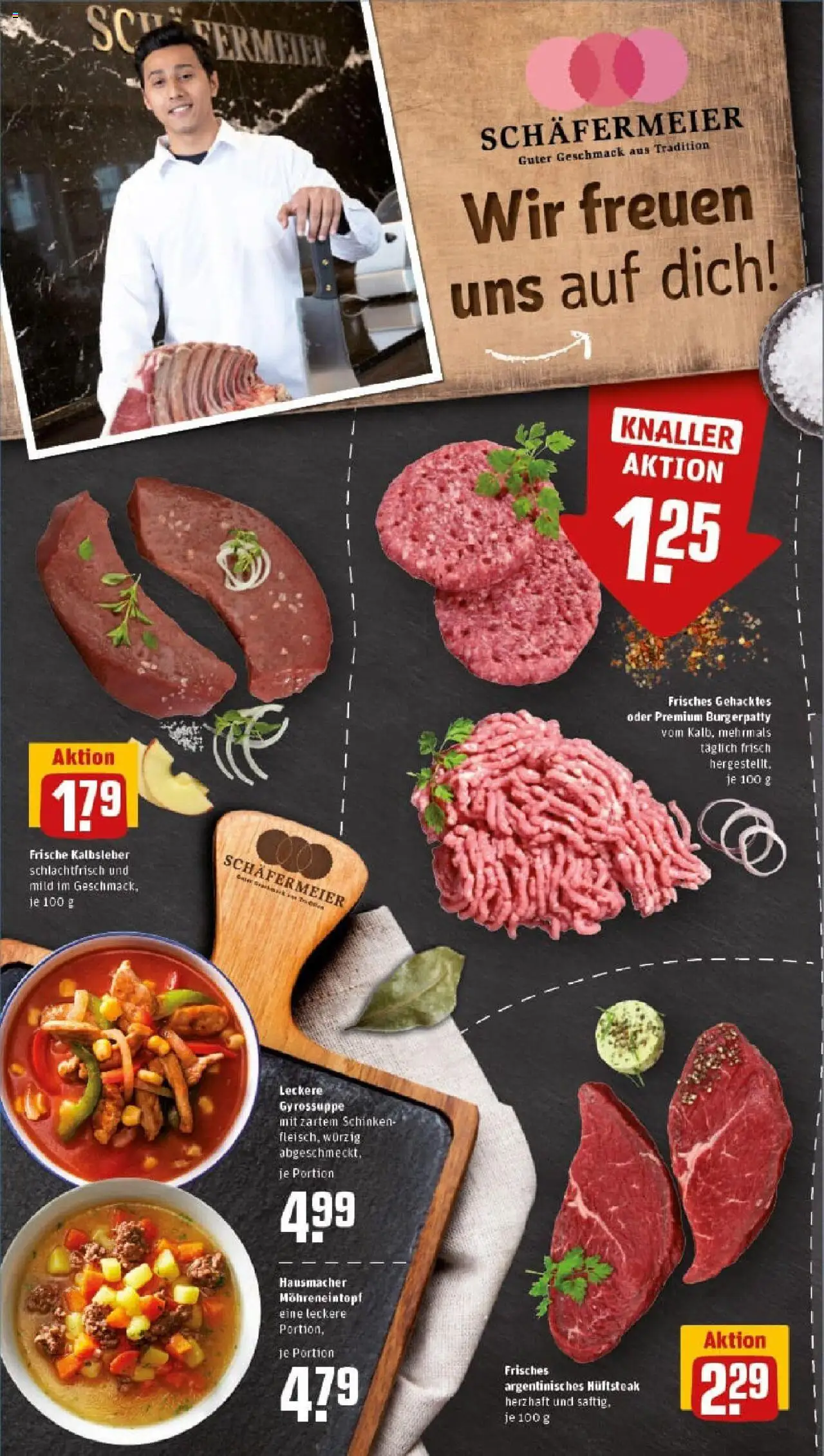 Rewe prospekt Soest	 - gültig ab dem 20.07.2025 | Seite: 6 | Produkte: Kalbsleber, Schinken, Steak