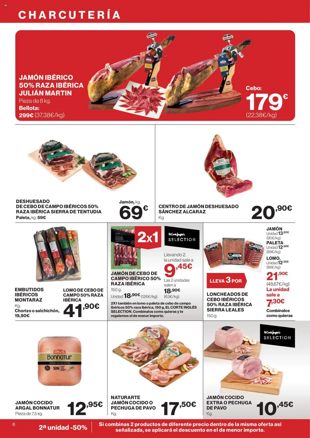 Supercor Canarias │ válido desde el 11.09.2025 | Página: 6 | Productos: Jamón ibérico, Jamón cocido, Té, Νυχτικό