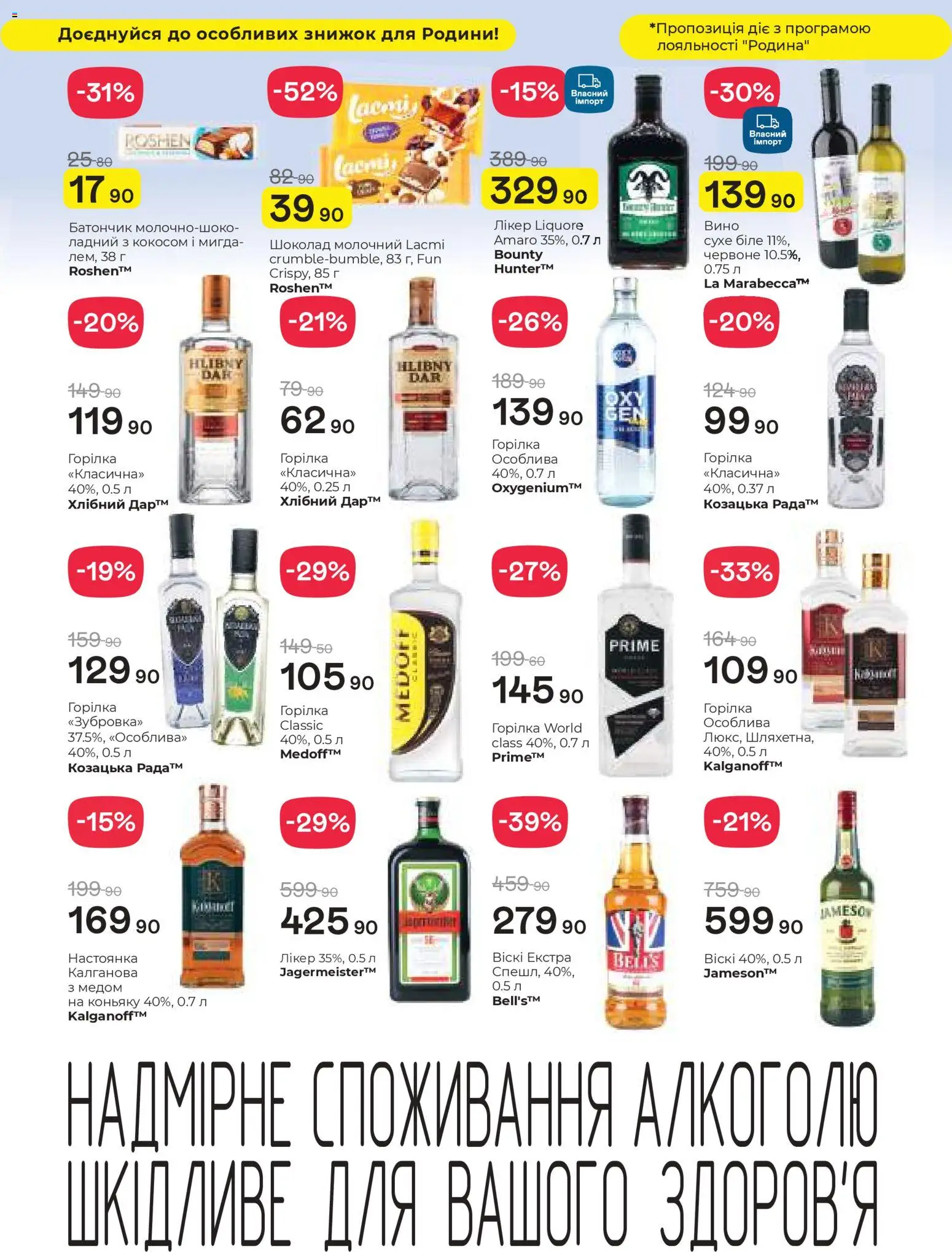 Рукавичка Kаталог - дійснийкції з 19.03.2026 | Сторінка: 17 | Товари: Шоколад, Горілка, Батончик, Лікер