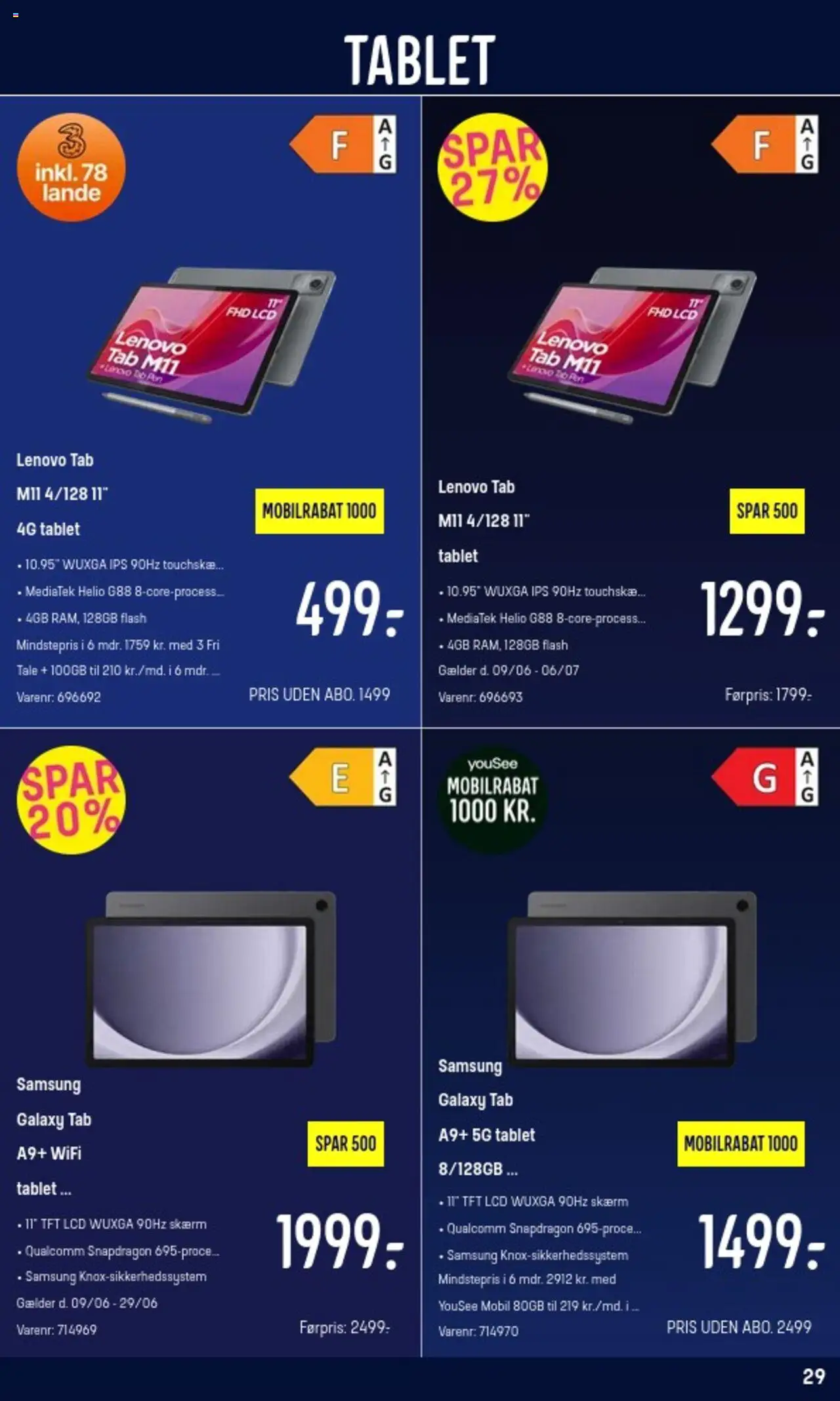 Elgiganten Tilbudsavis gyldig fra 23.06.2025 | Side: 29 | Produkter: Skærm, Tablet