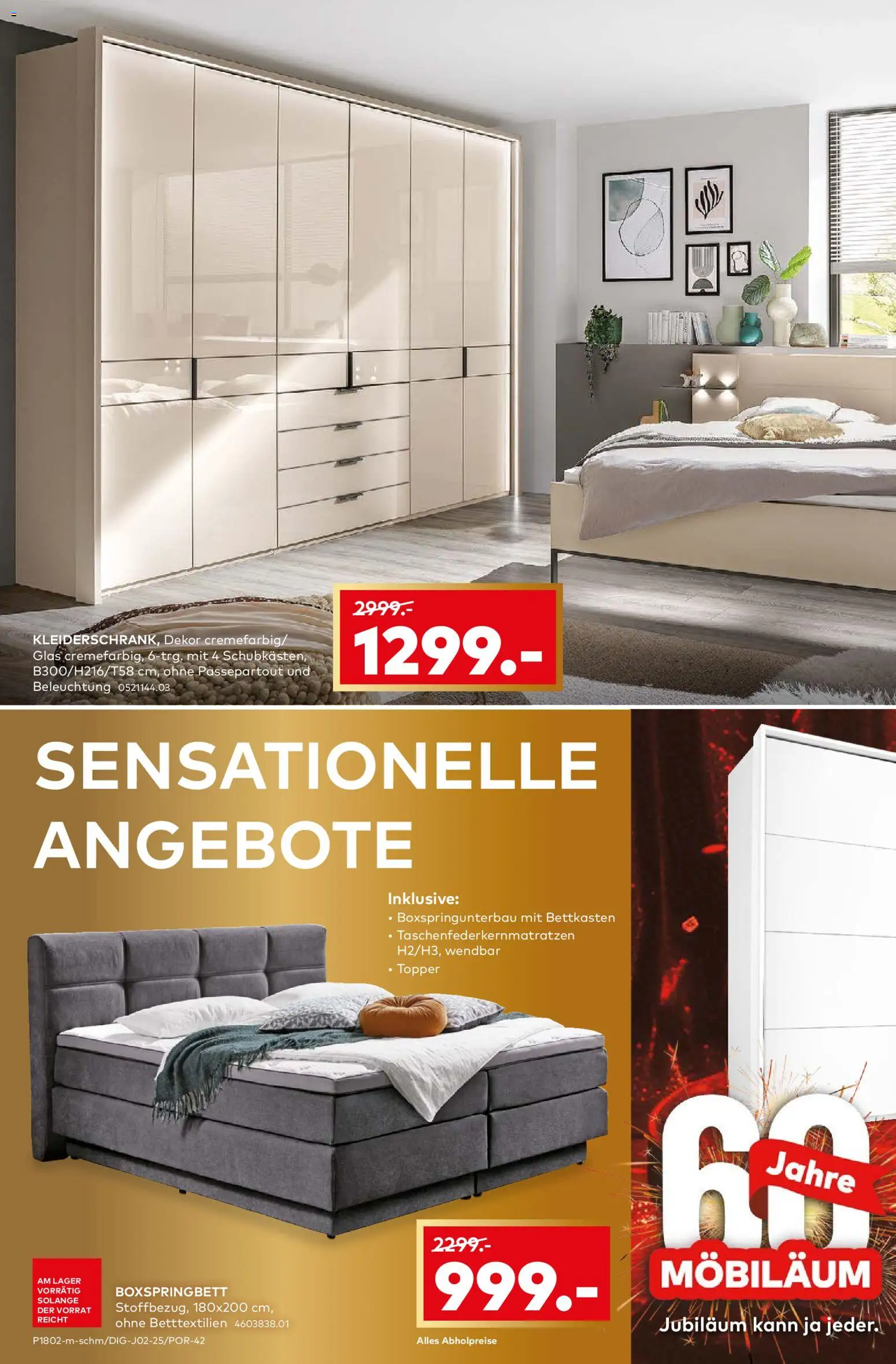 Porta! Möbiläums-Spar-Show mit Guido Cantz und 25% auf ALLE Möbel - Braunschweig – gültig ab 27.10.2025 | Seite: 6 | Produkte: Boxspringbett, Topper